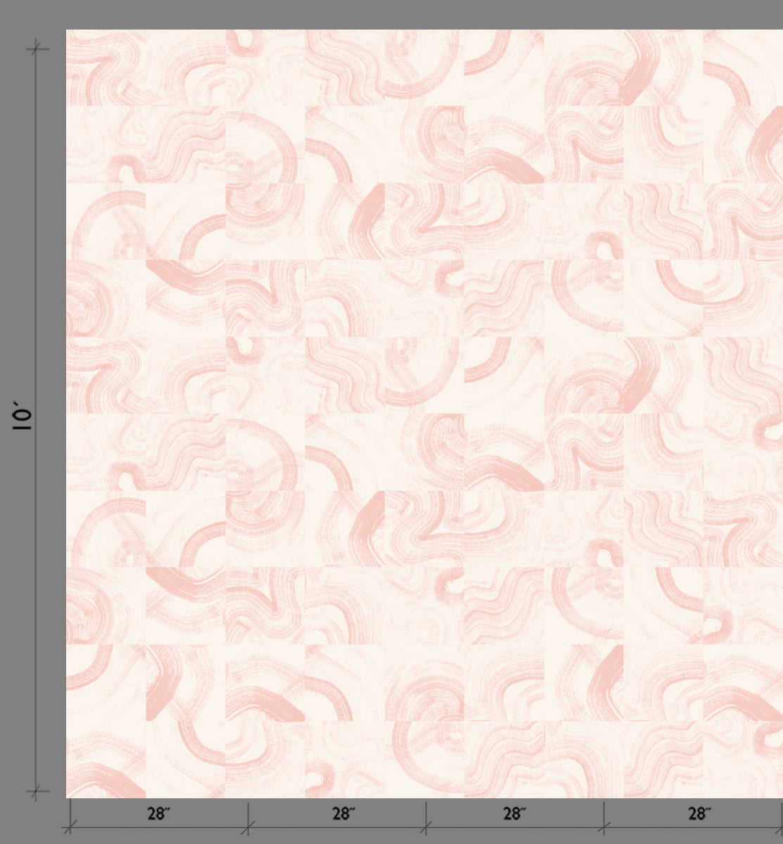 Sediment #3© Wallpaper in Blush
