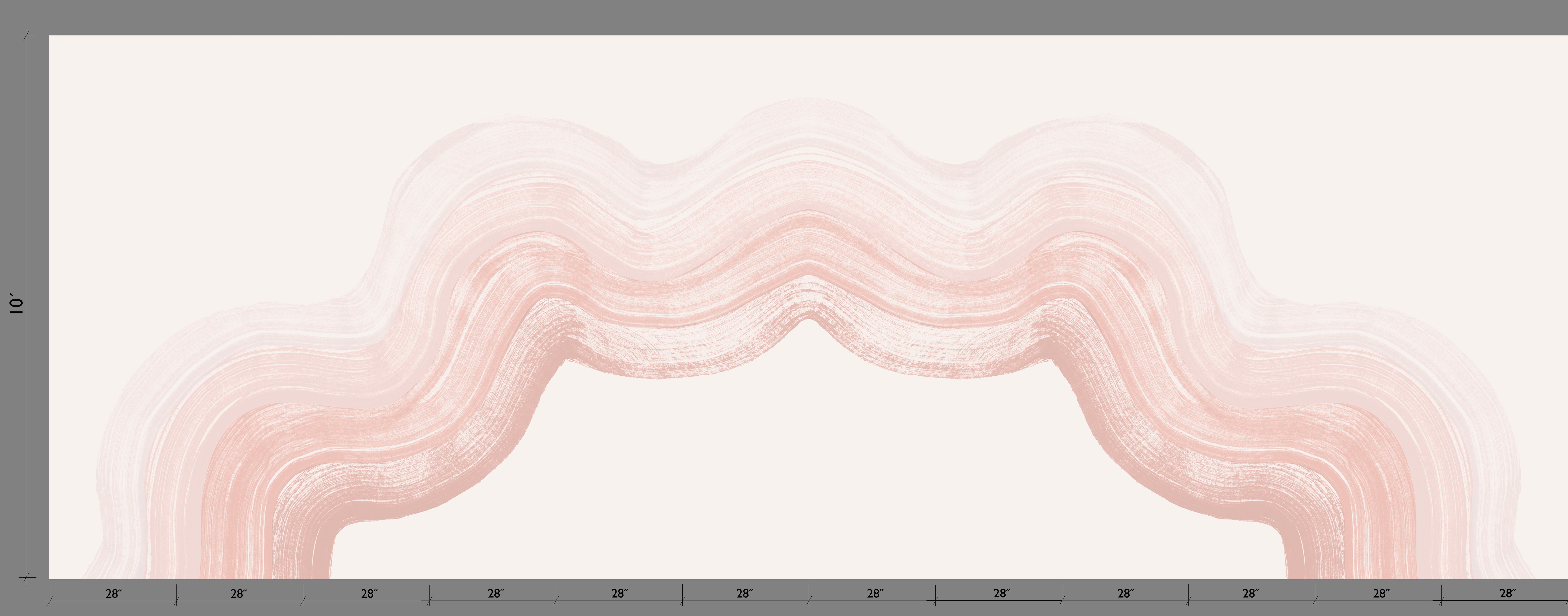 Sediment #4© Mural Wallpaper in Rose Pink