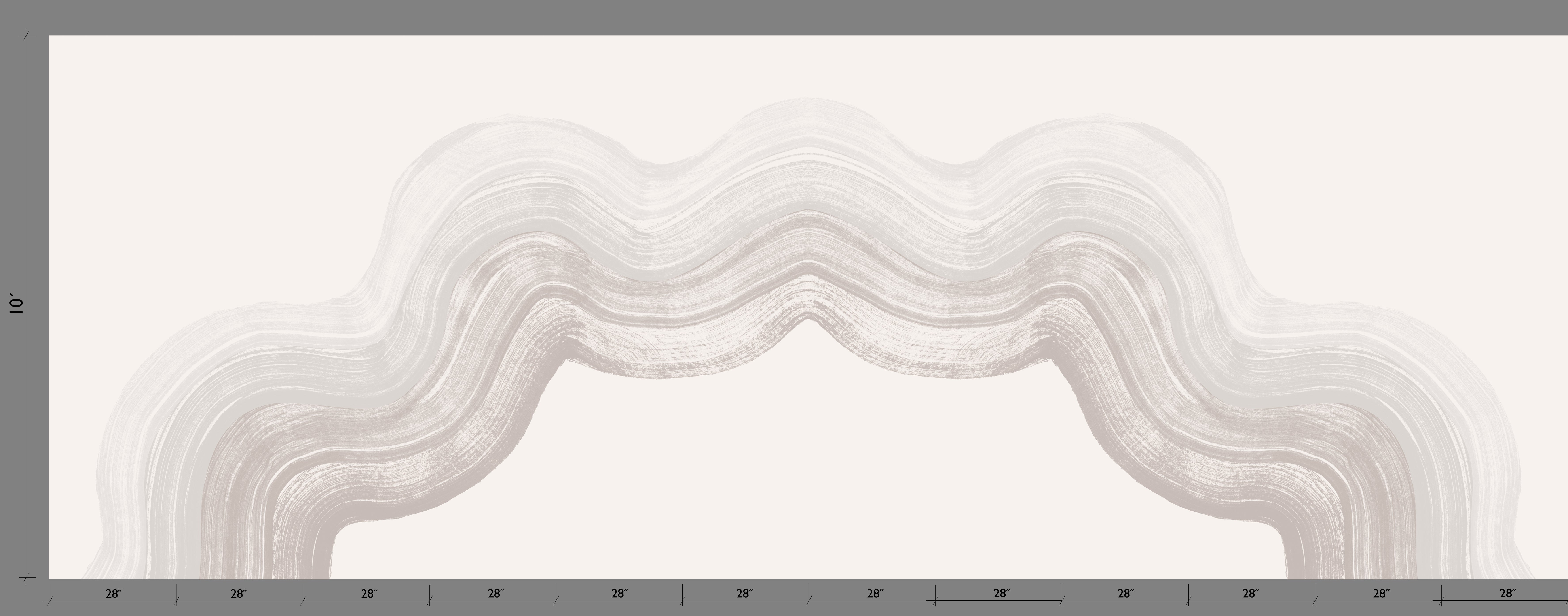 Sediment #4© Mural Wallpaper in Creamy Grey