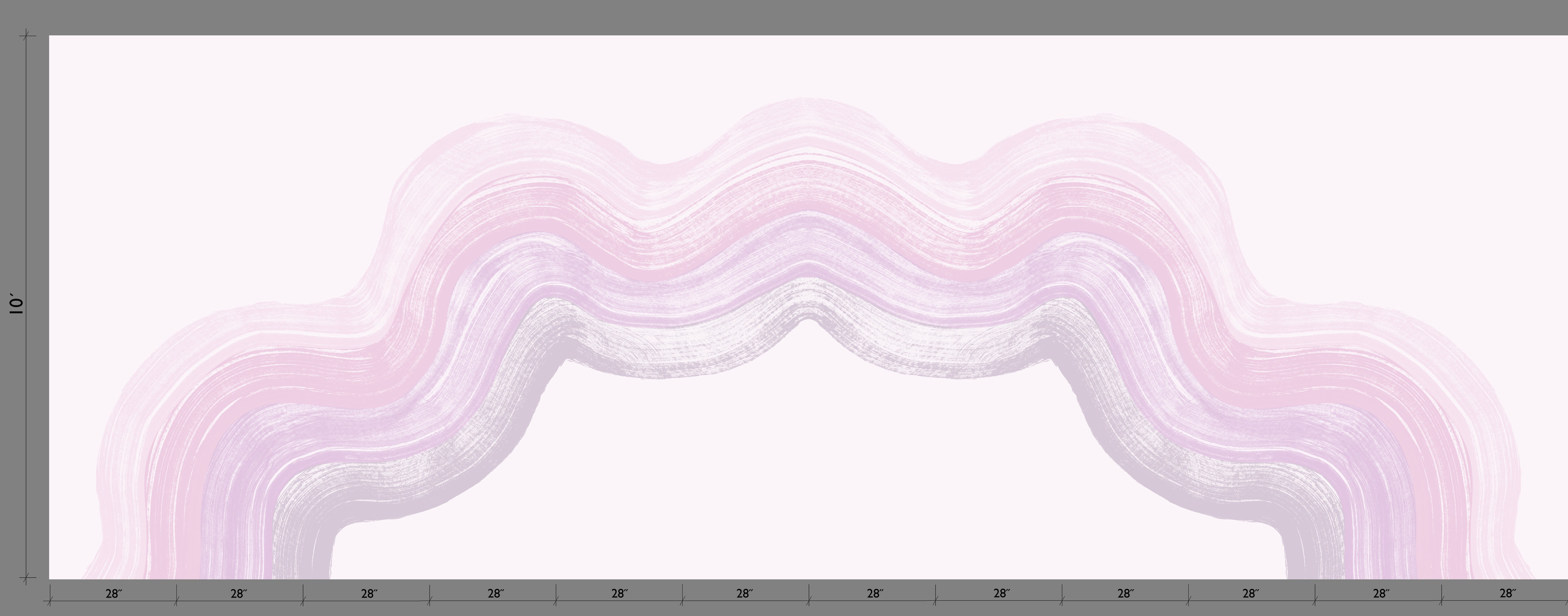 Sediment #4© Mural Wallpaper in Lavender