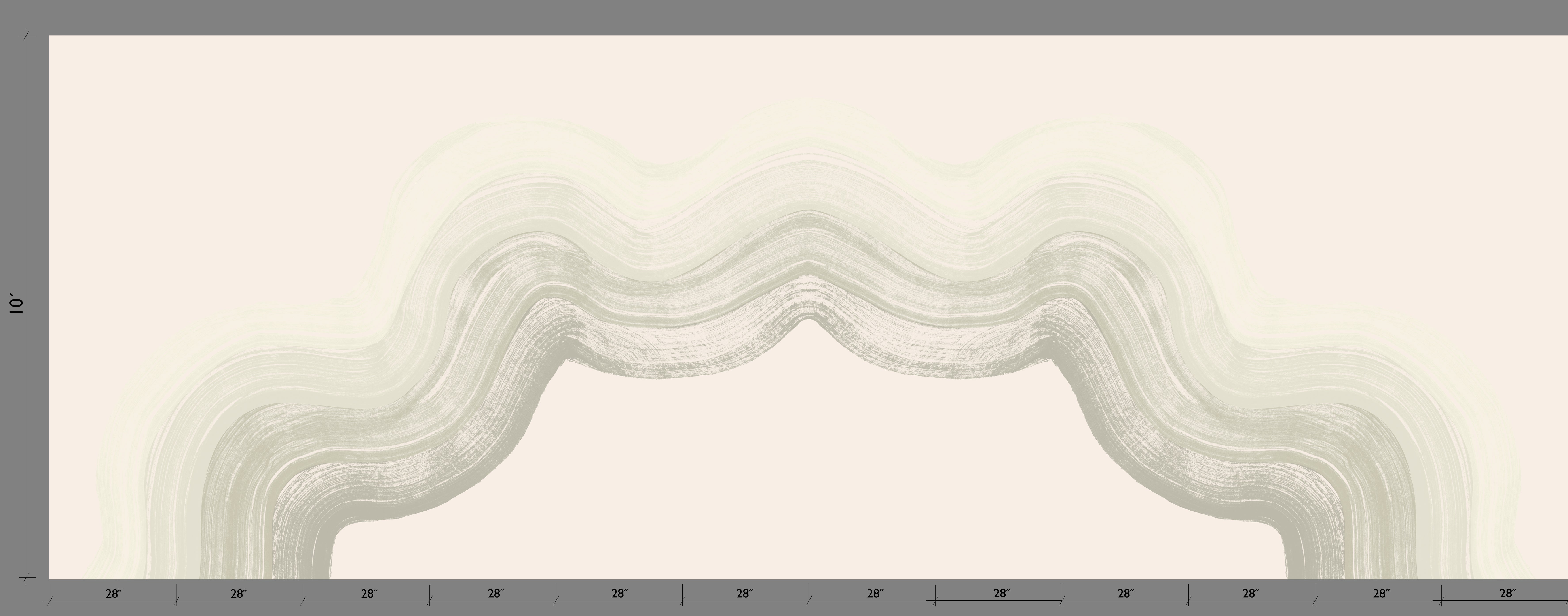 Sediment #4© Mural Wallpaper in Matcha