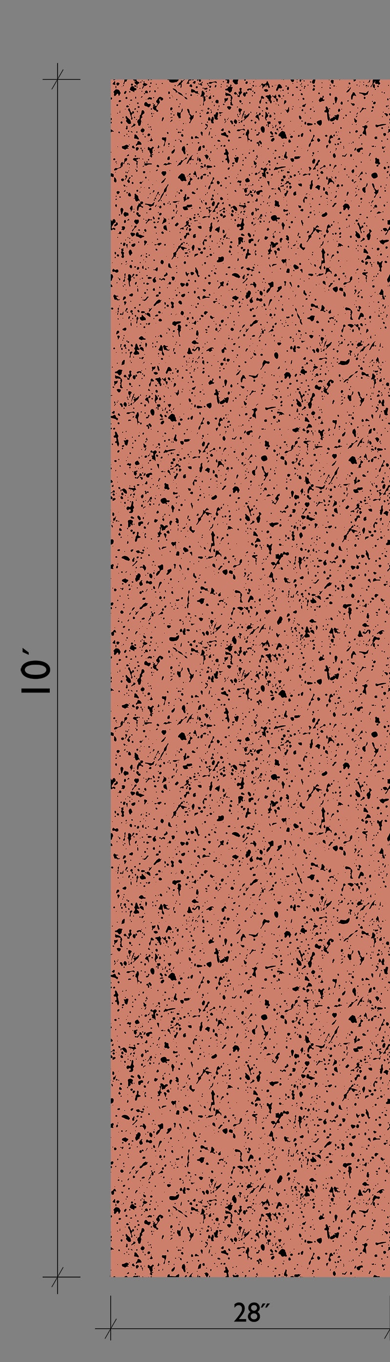 Memphis© Wallpaper in Strawberry Kiss + Black