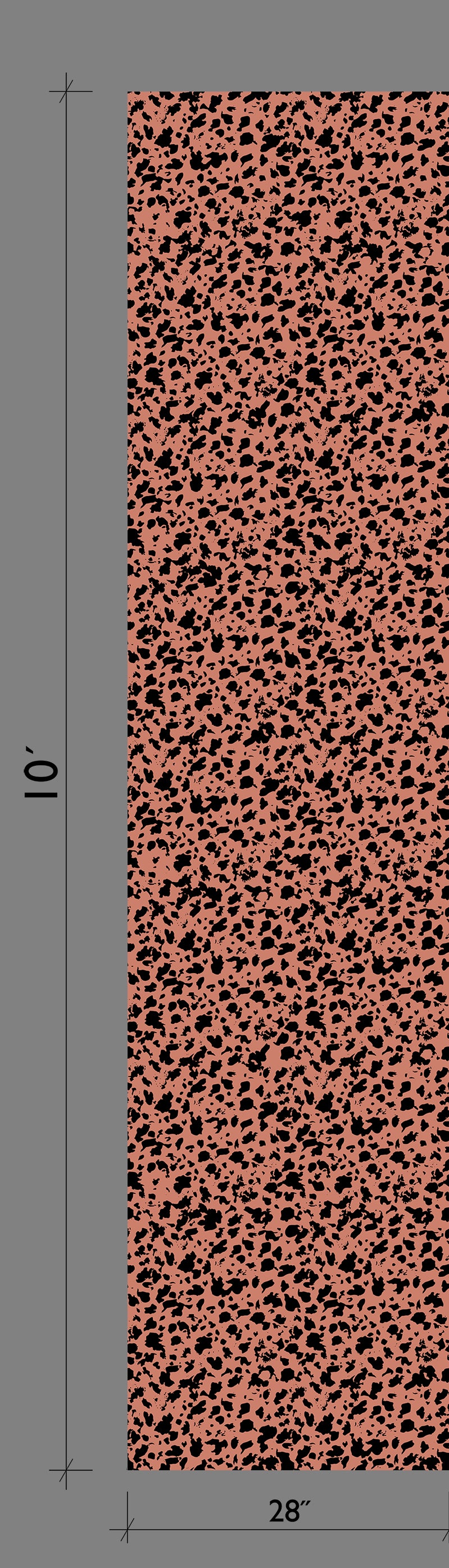 Milano© Wallpaper in Strawberry Kiss + Black