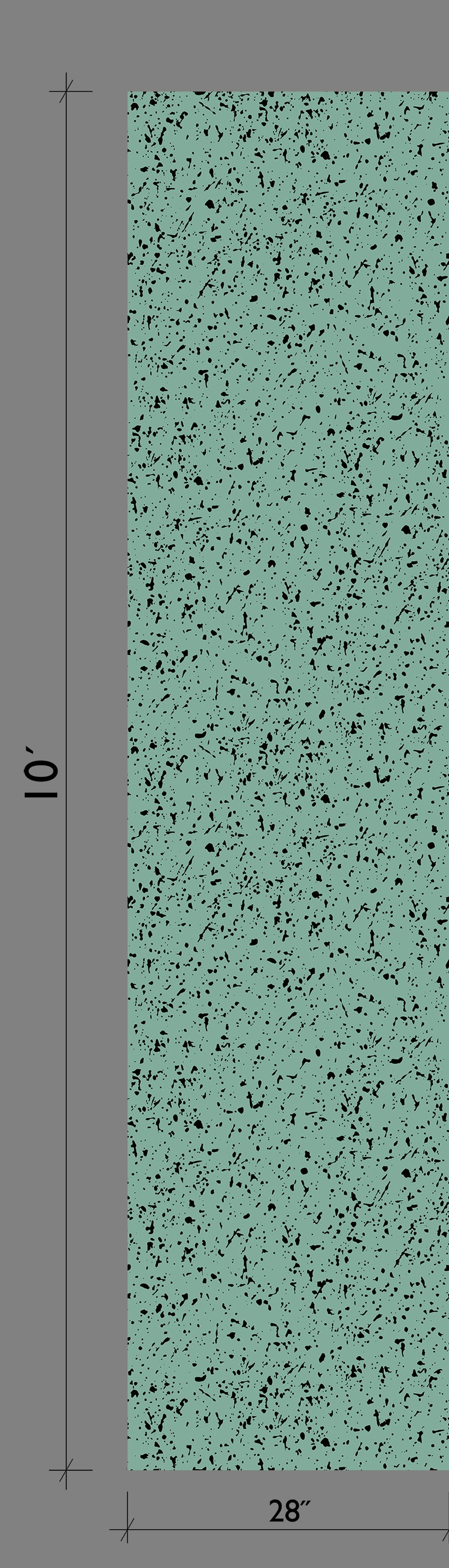 Memphis© Wallpaper in Teal + Black