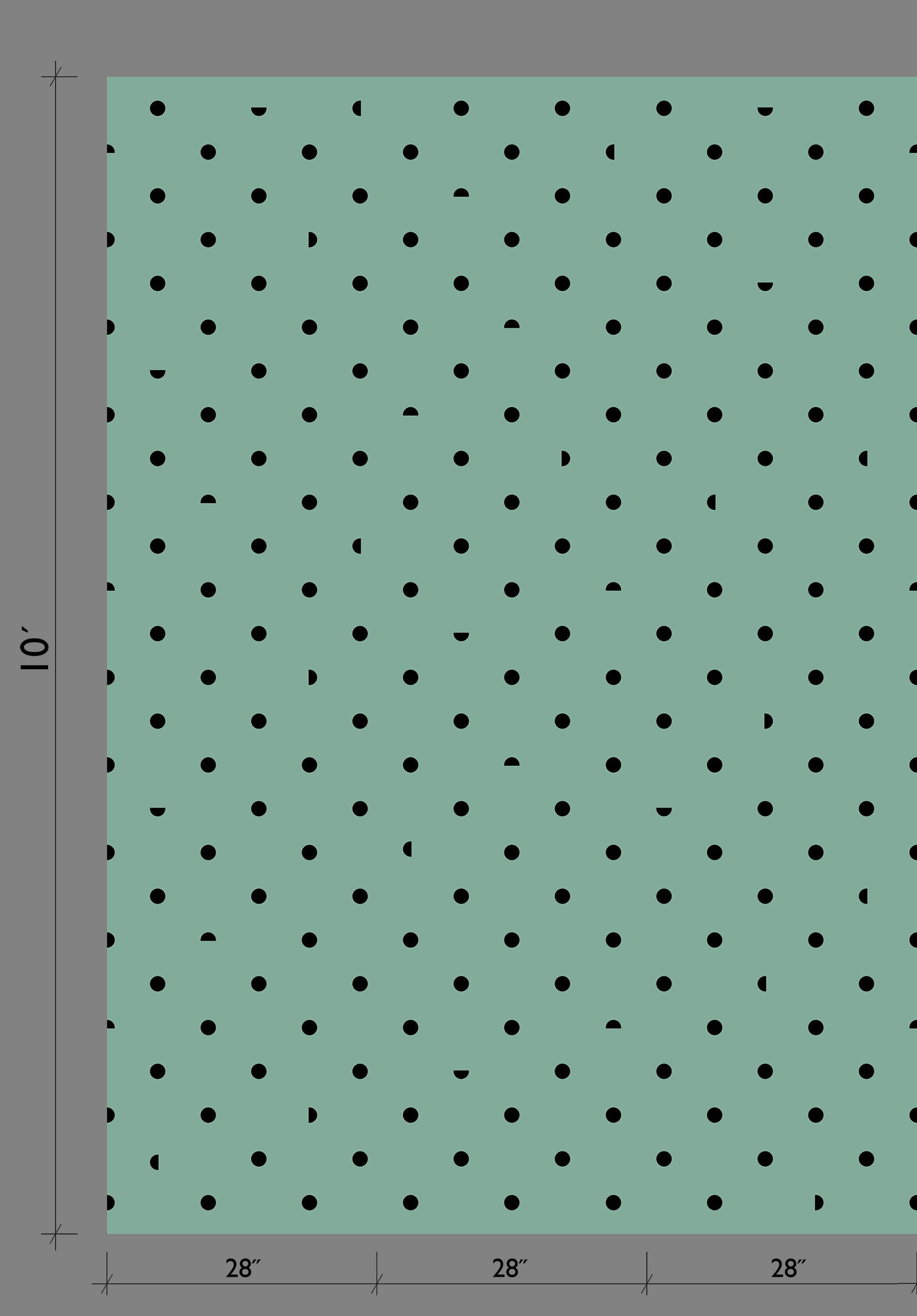 Pretty Woman© Wallpaper in Teal + Black