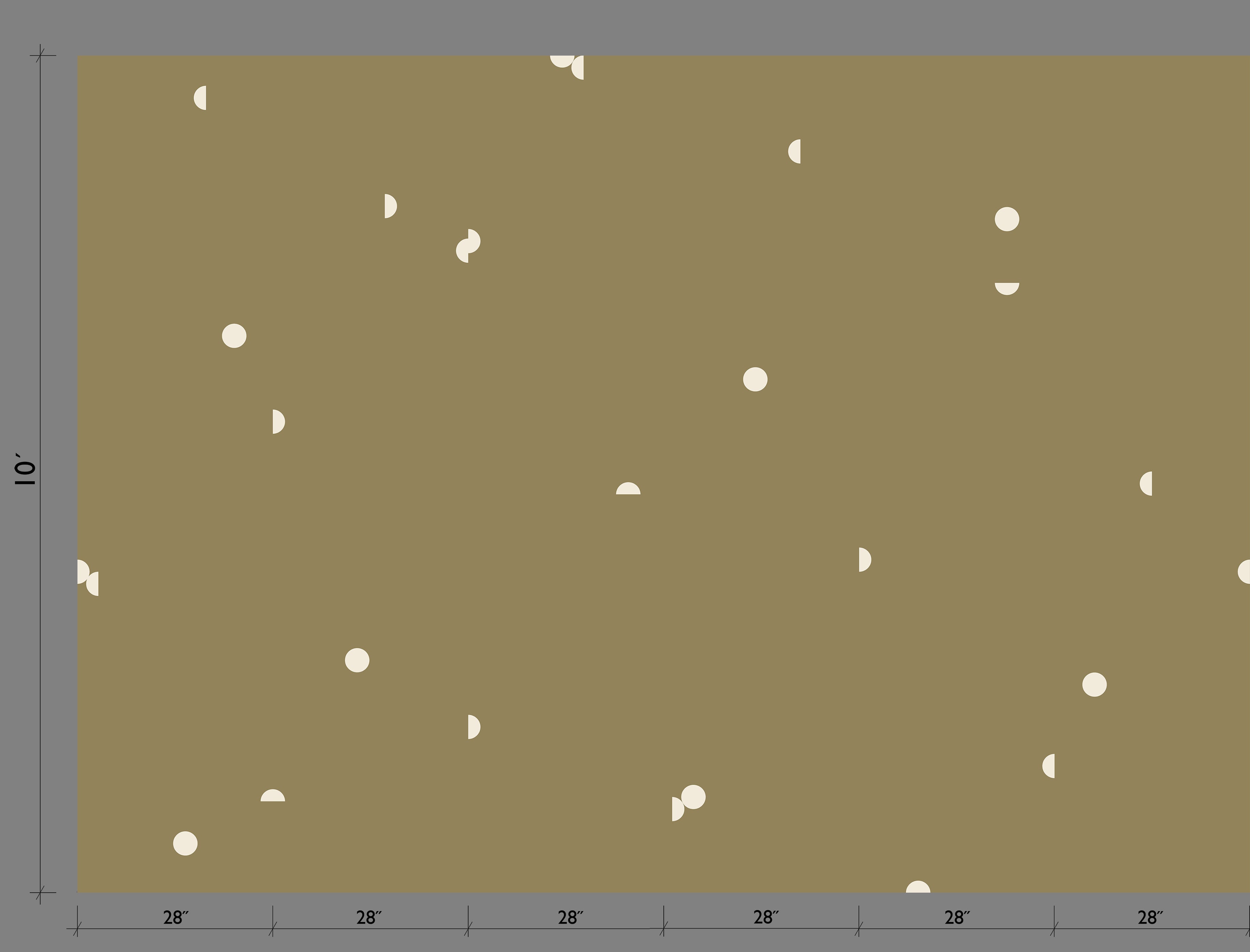 Mezzaluna© Wallpaper in Turtle + Cremé