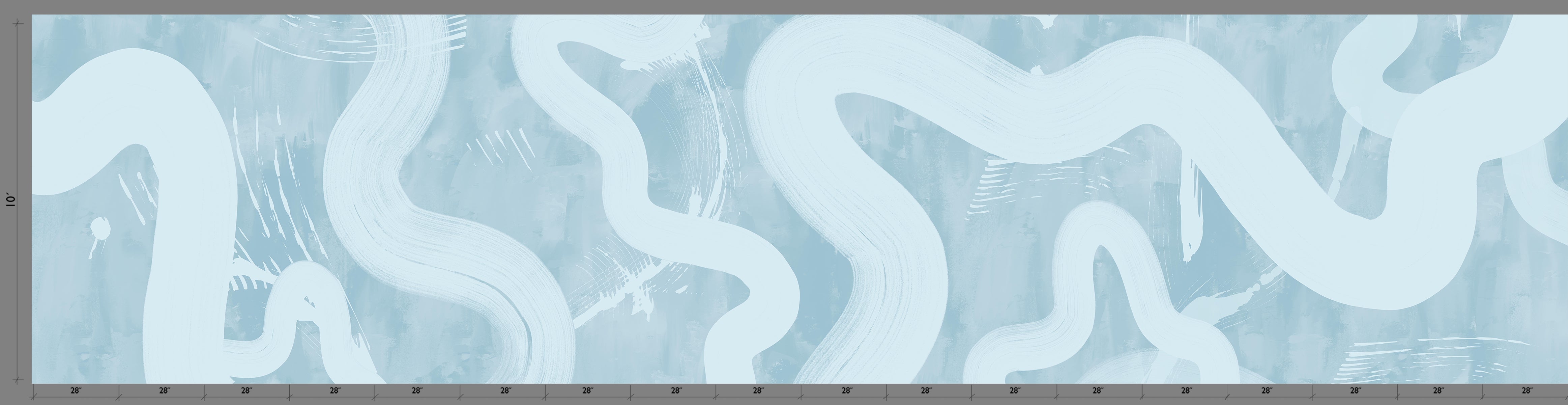 Untamed© Mural Wallpaper in Powder Blue