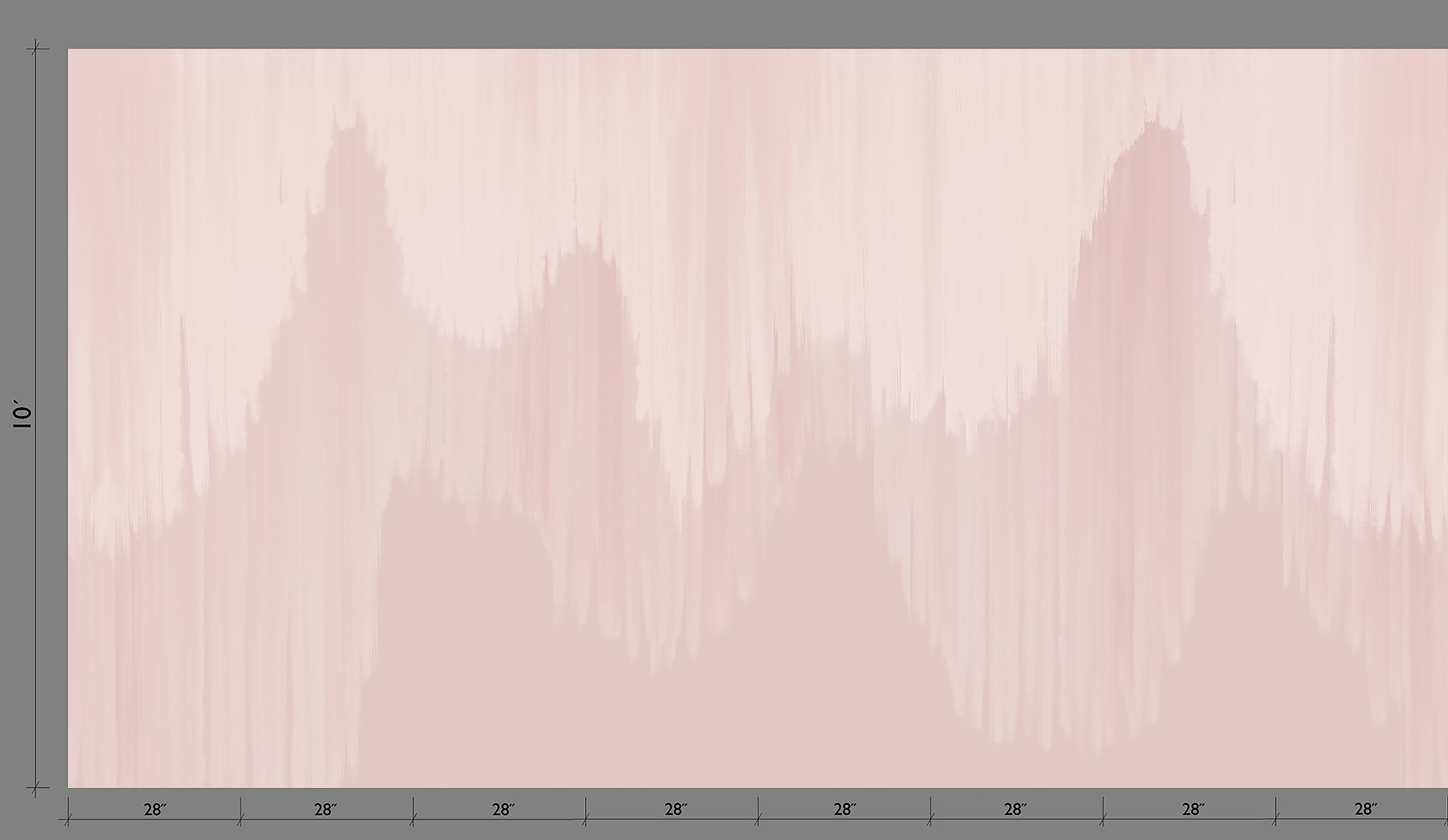 Wavelength© Mural Wallpaper in Blush