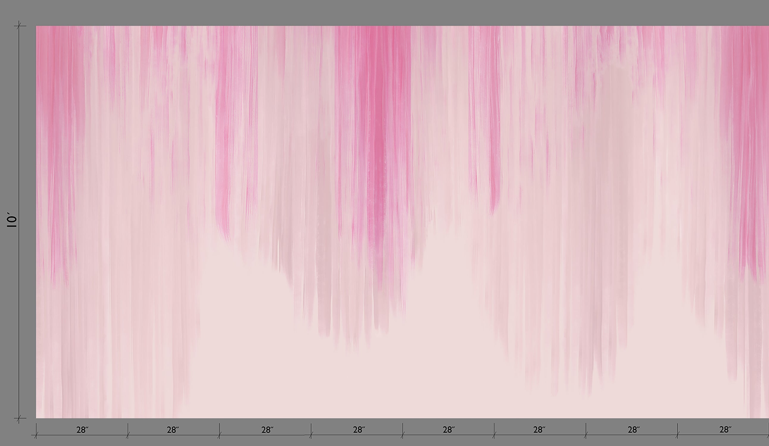 Wavelength© Mural Wallpaper in Pink