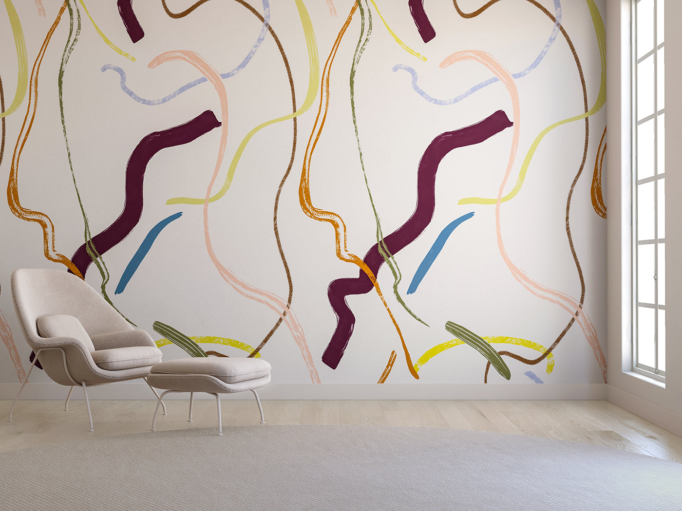 Terrain© Mural Wallpaper in Doodle