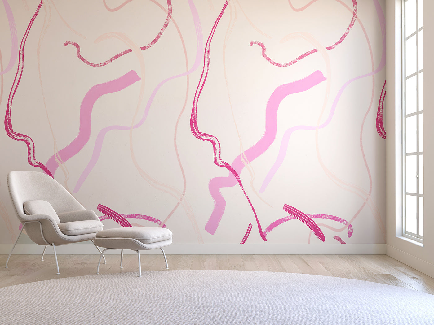 Terrain© Mural Wallpaper in Bubblegum