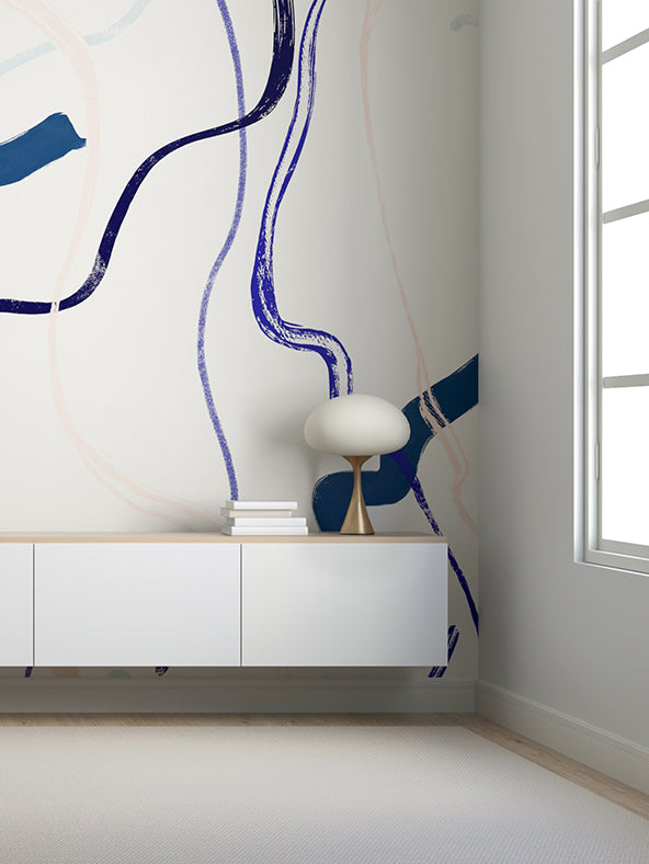 Terrain© Mural Wallpaper in Cerulean