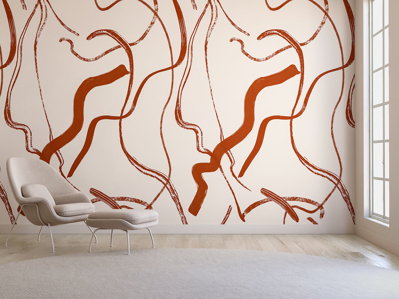 Terrain© Mural Wallpaper in Red Clay