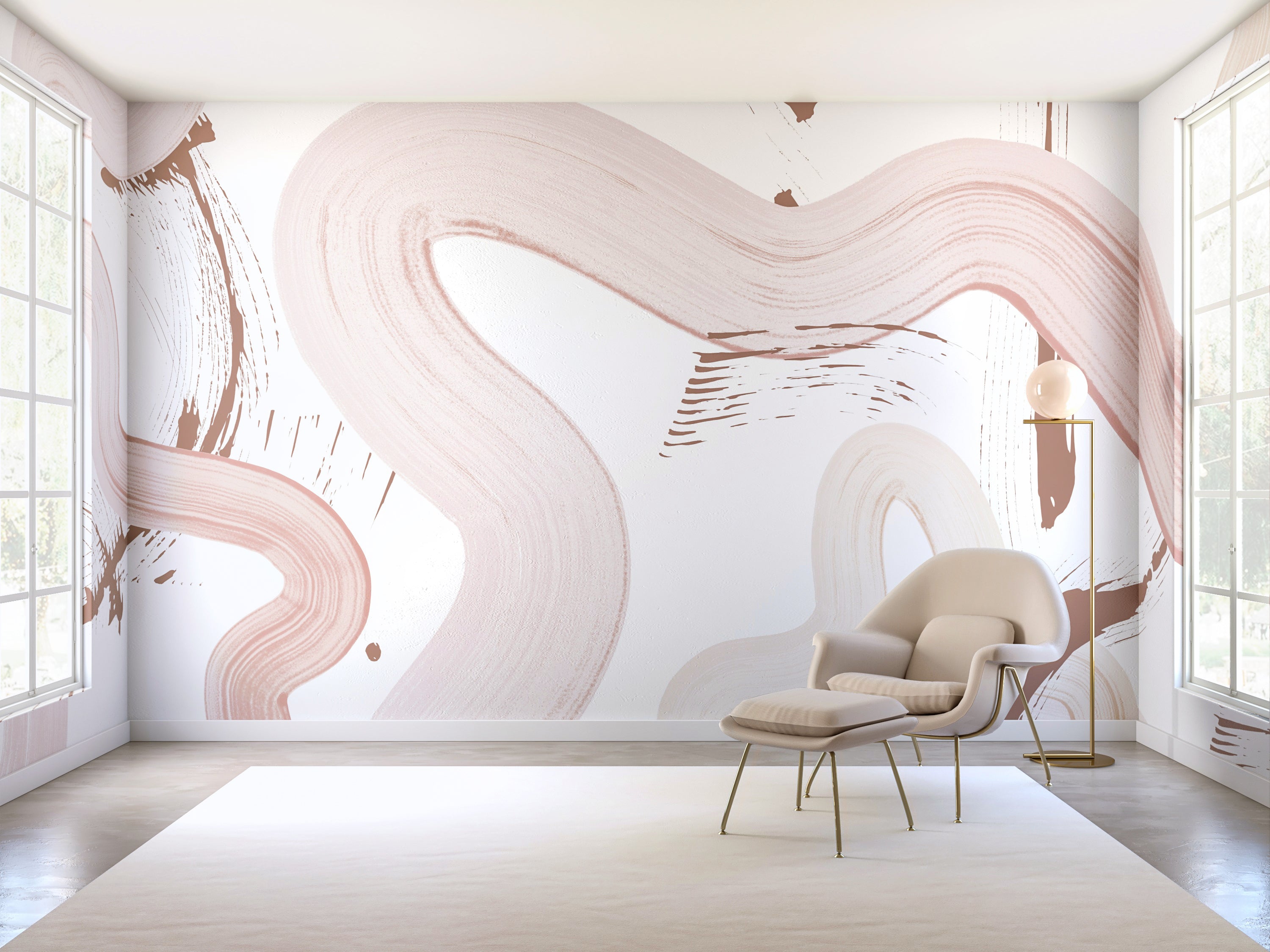 Untamed© Mural Wallpaper in Blush