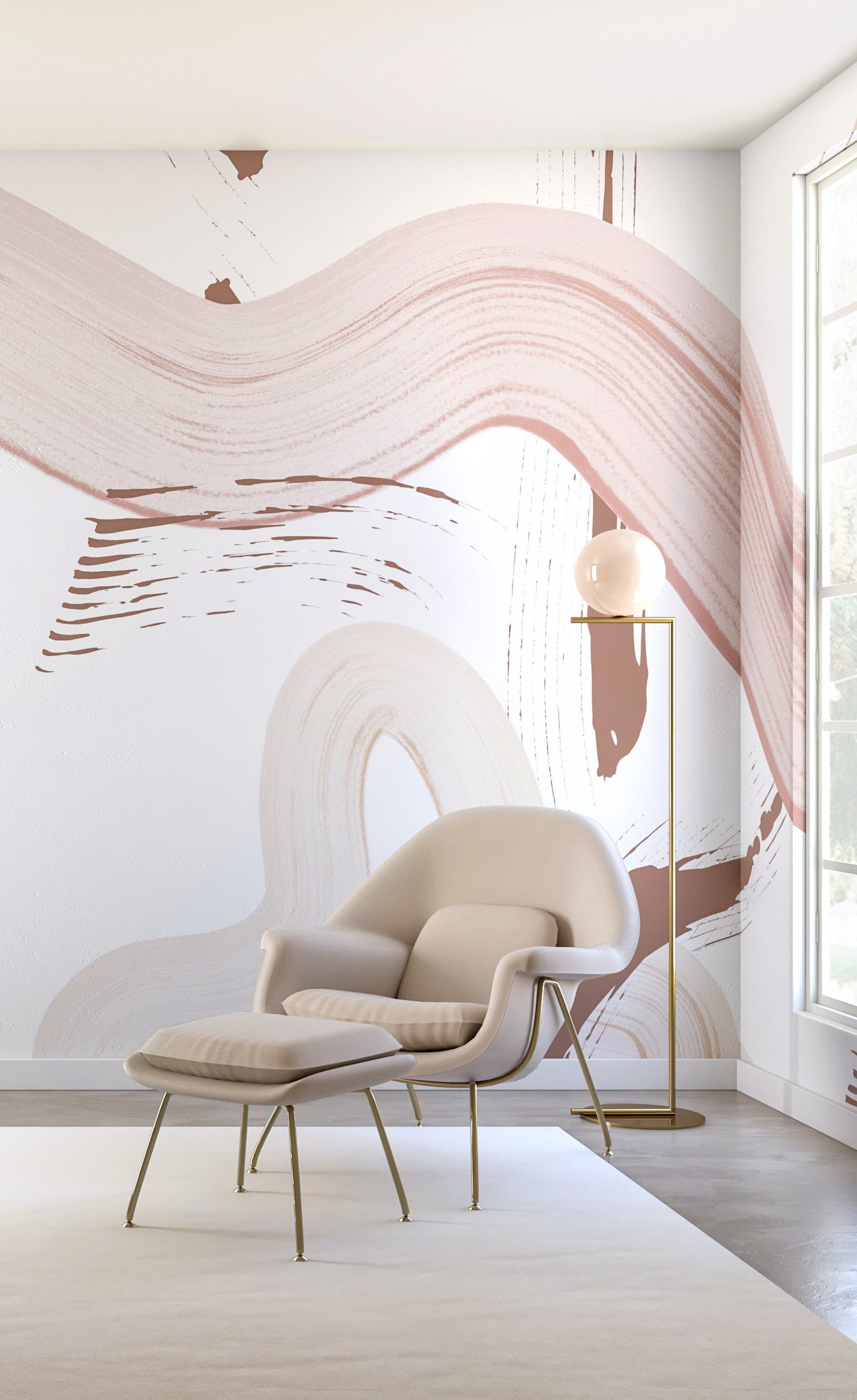 Untamed© Mural Wallpaper in Blush