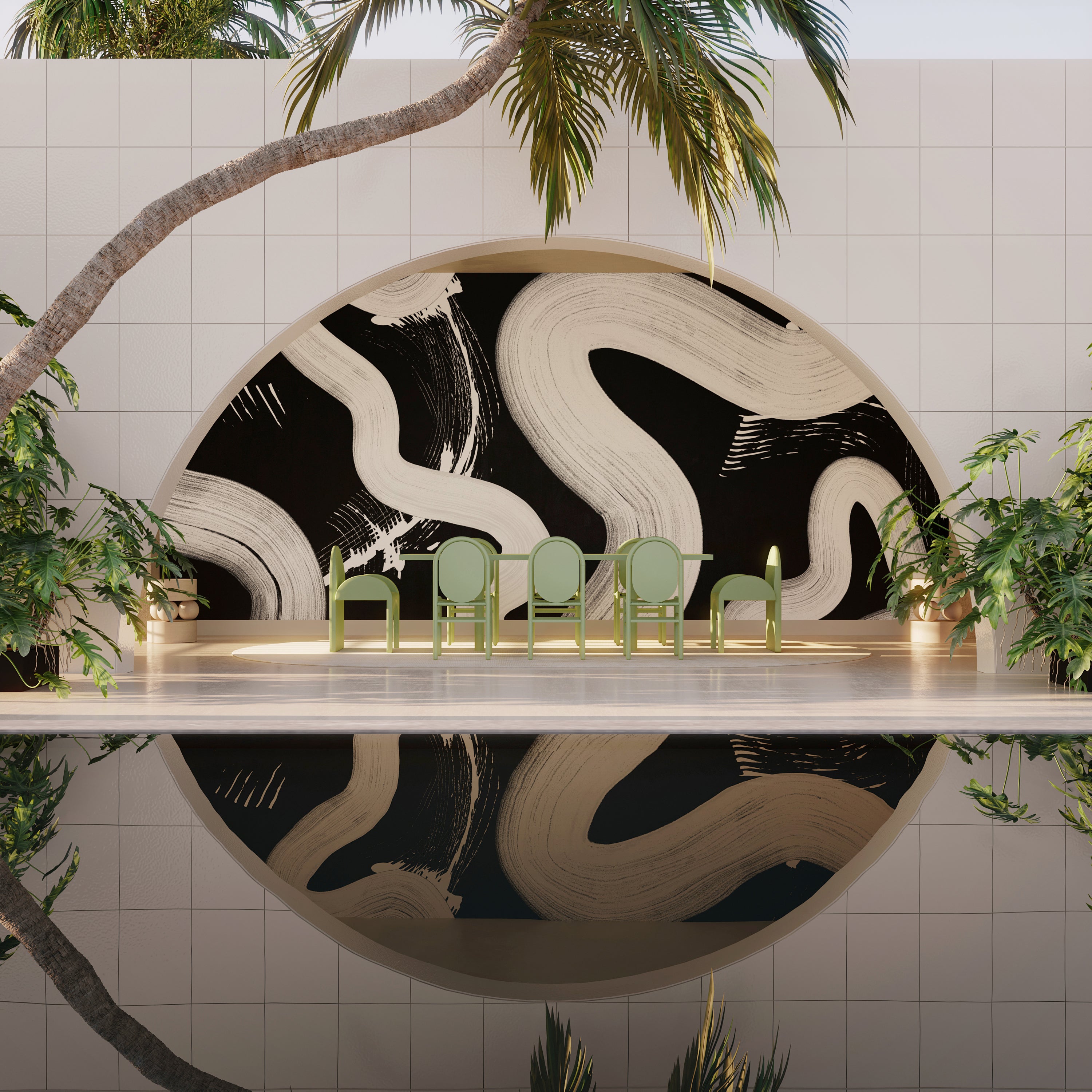 Untamed© Mural Wallpaper in Charcoal