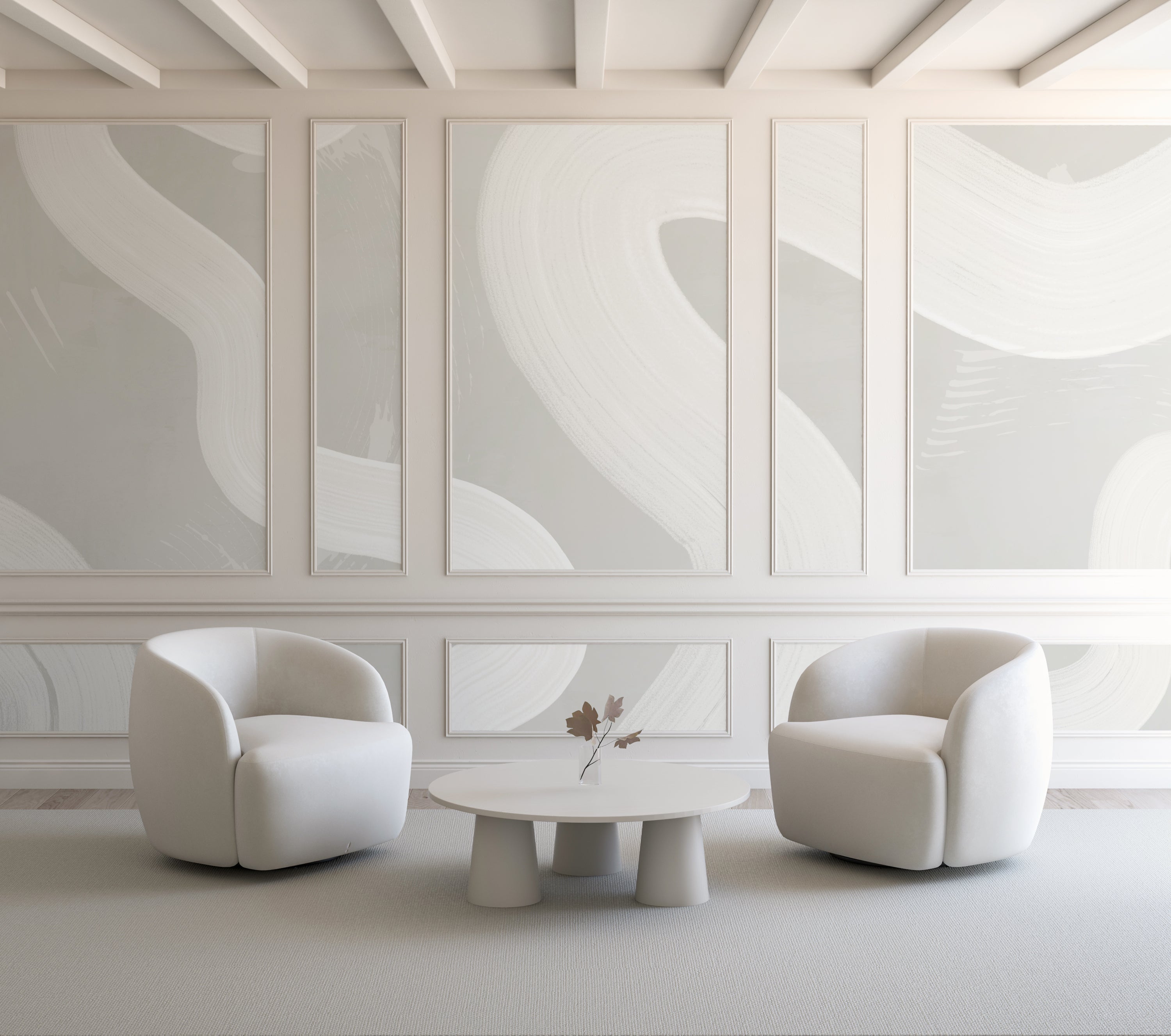 Untamed© Mural Wallpaper in Pewter