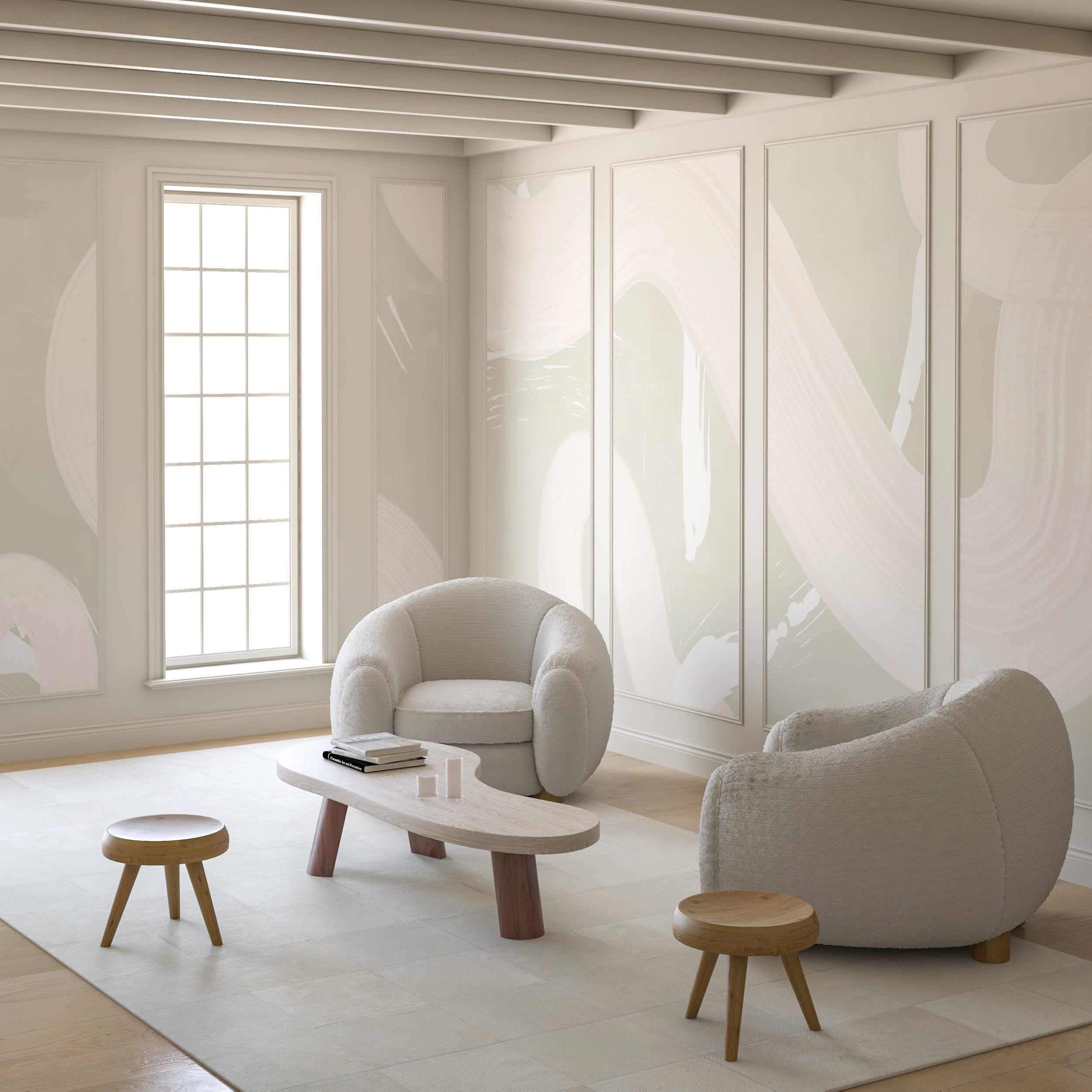 Untamed© Mural Wallpaper in Soapstone