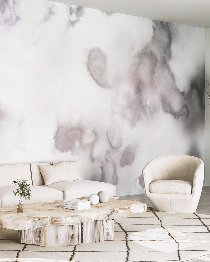 Cumulus© Mural Wallpaper in Grey