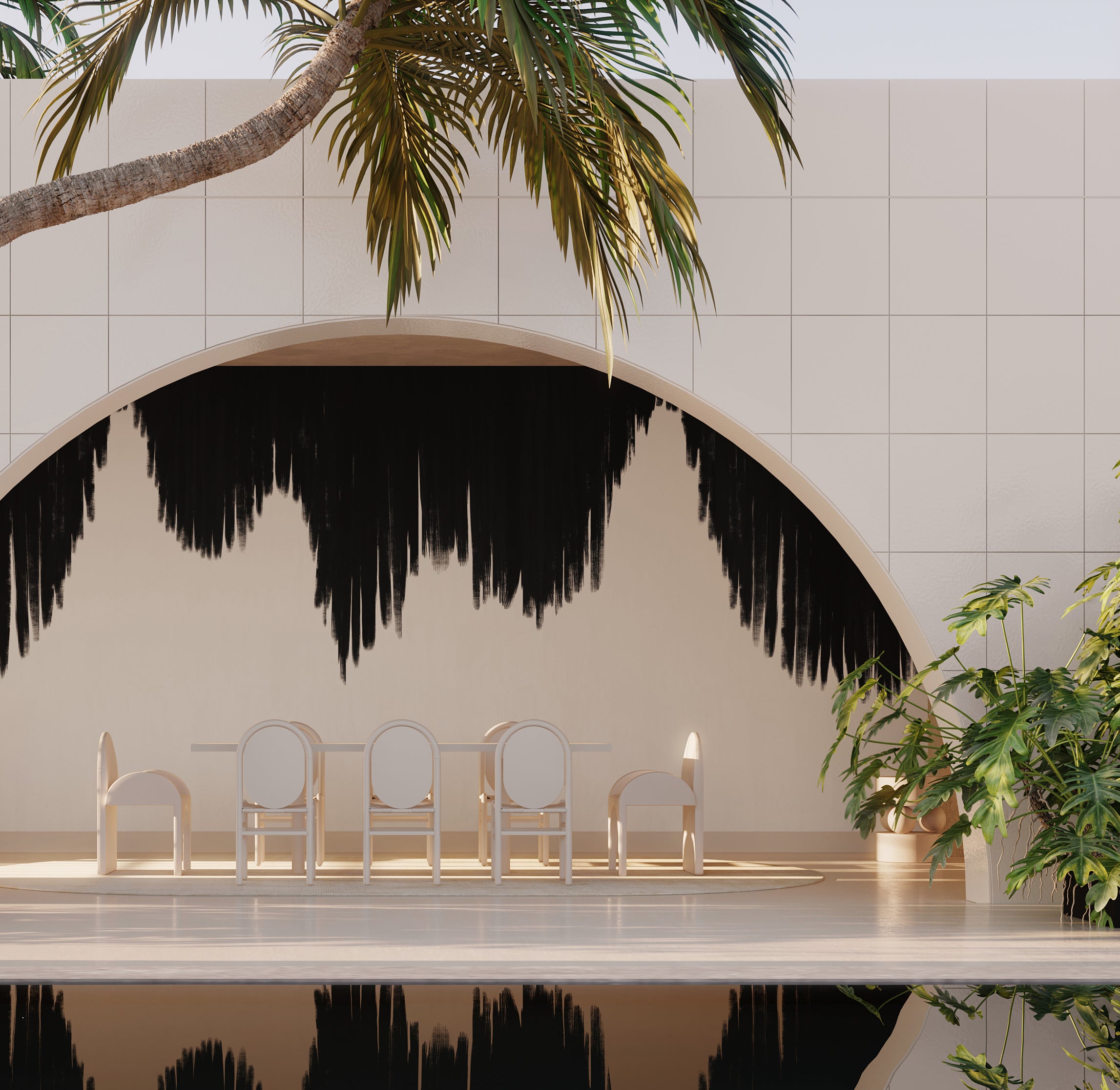 Wavelength© Mural Wallpaper in Black