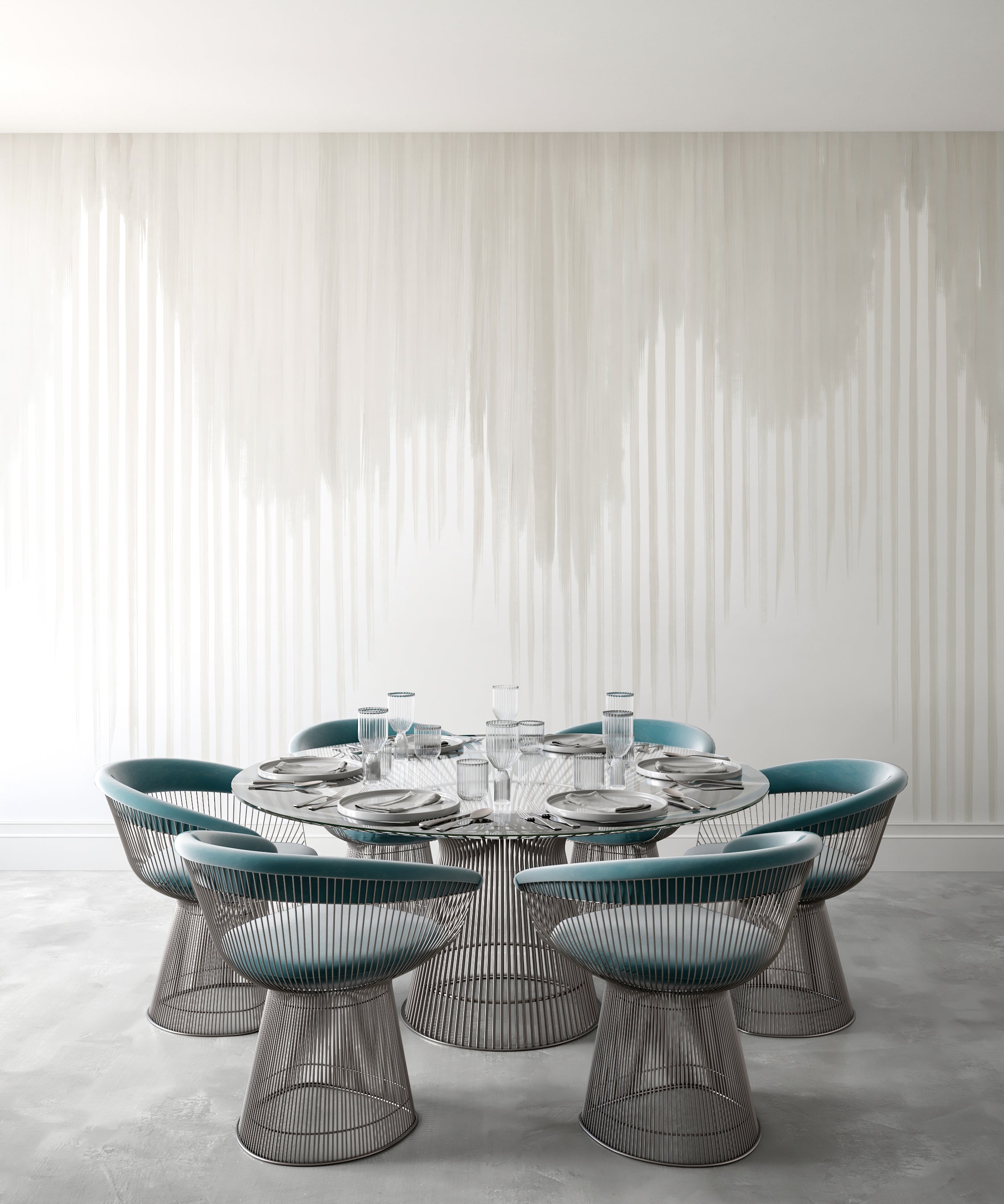 Wavelength© Mural Wallpaper in Grey