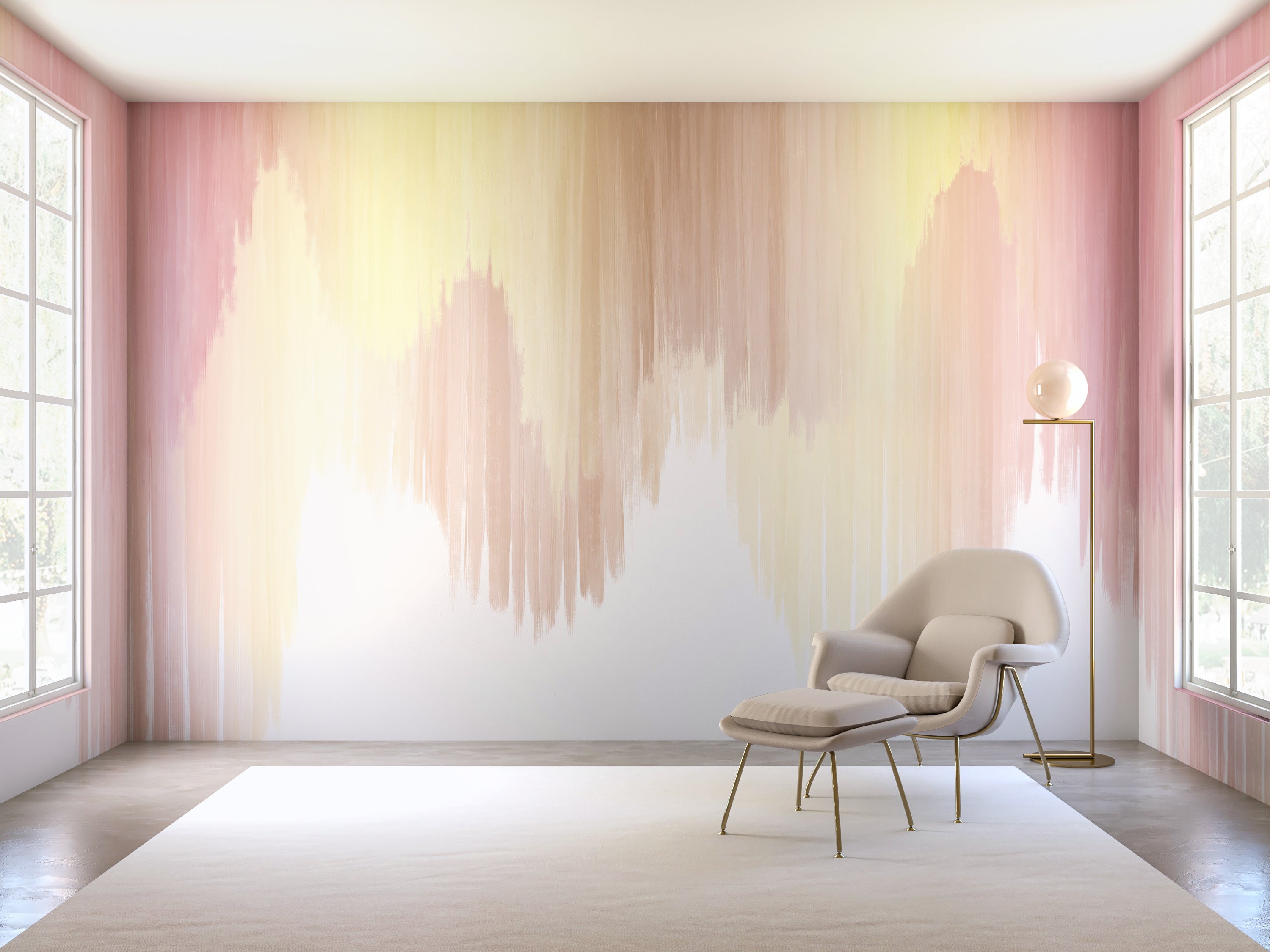 Wavelength© Mural Wallpaper in Wildflower