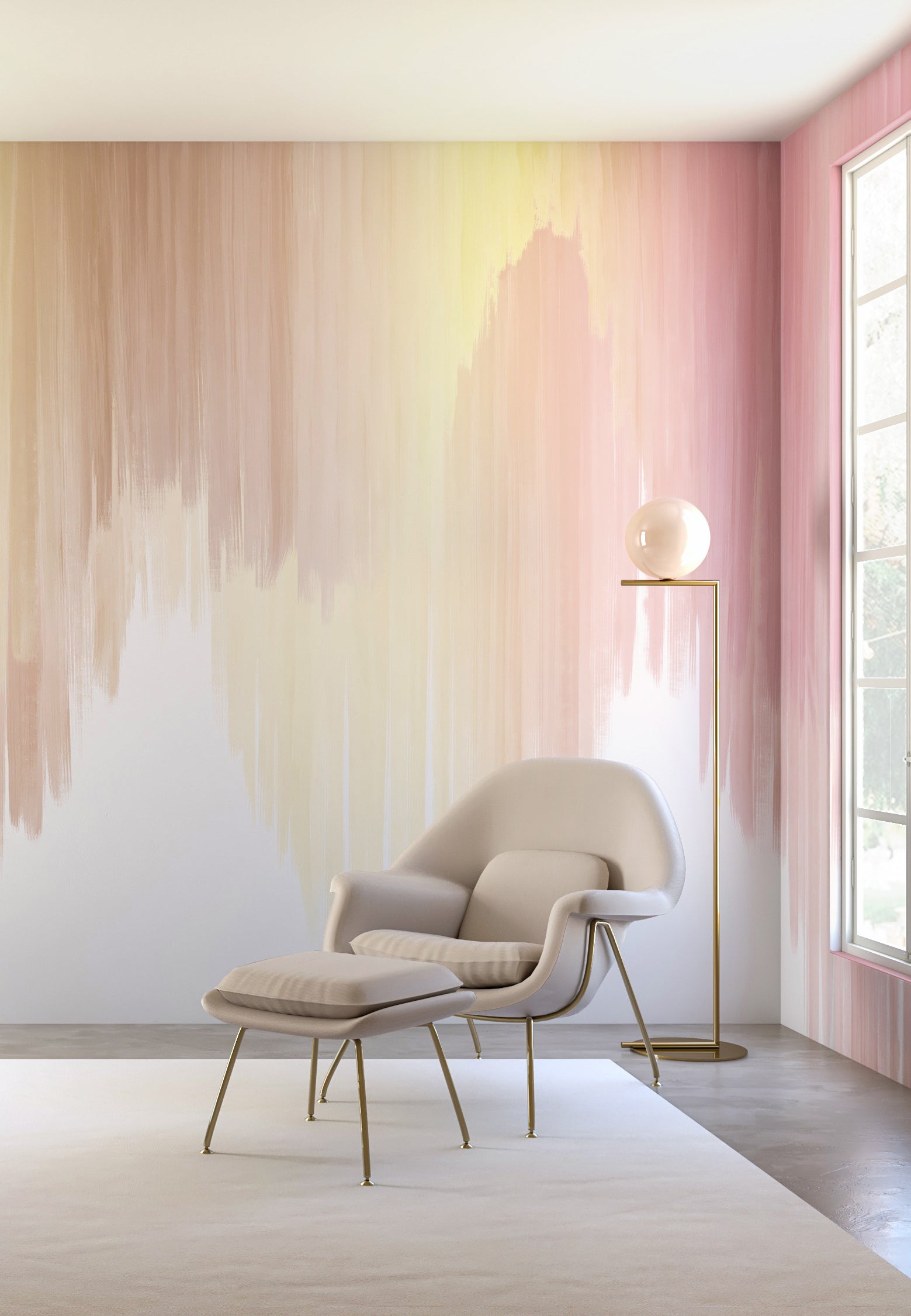 Wavelength© Mural Wallpaper in Wildflower