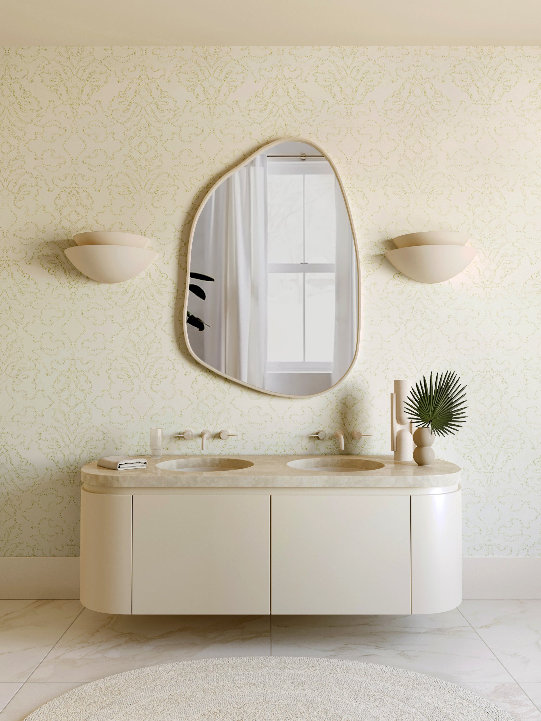 Western Damask© Wallpaper in Clover