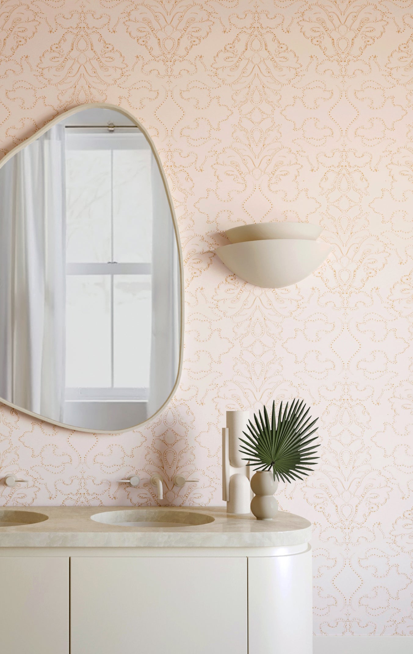 Western Damask© Wallpaper in Cob