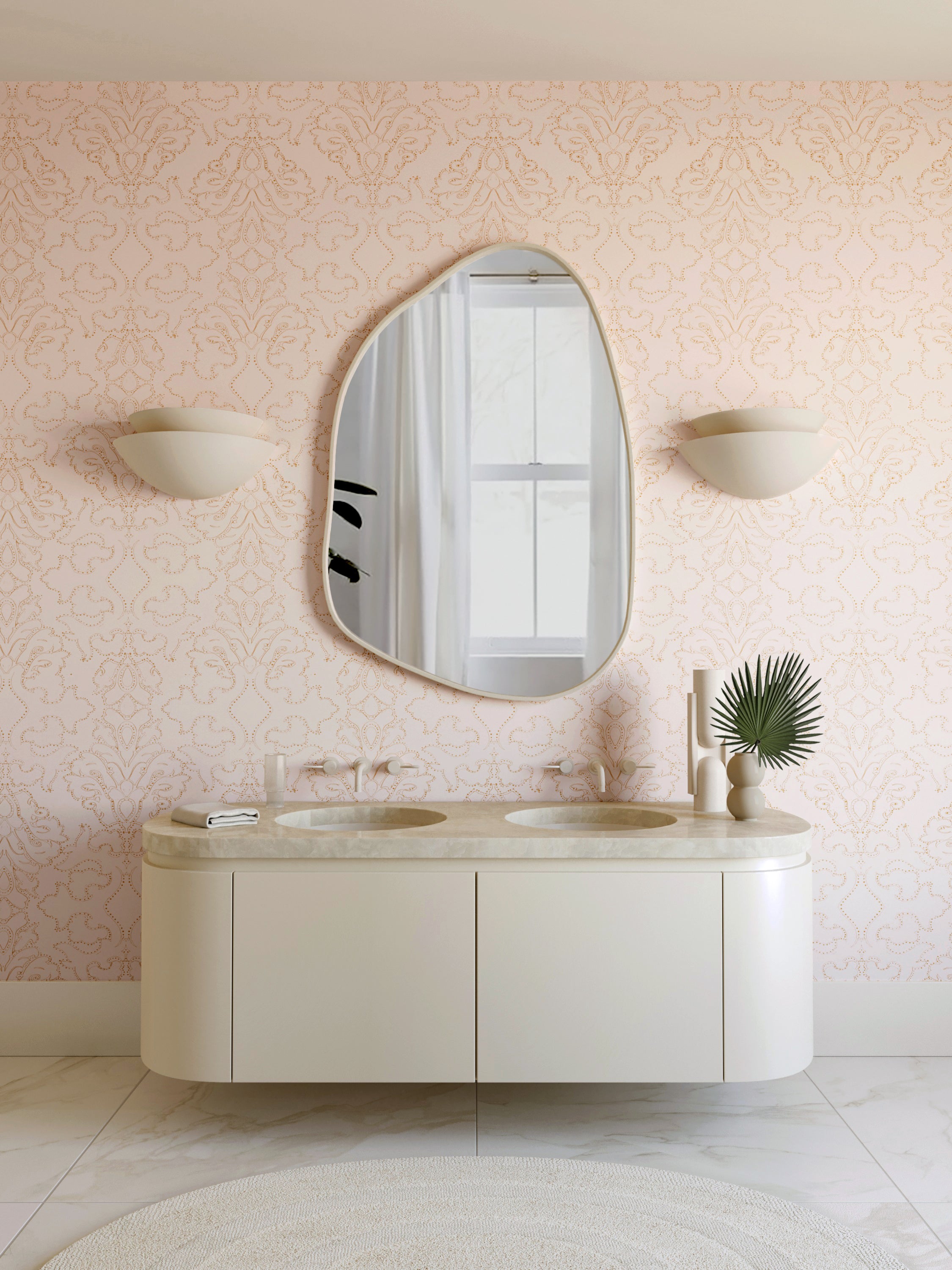 Western Damask© Wallpaper in Cob