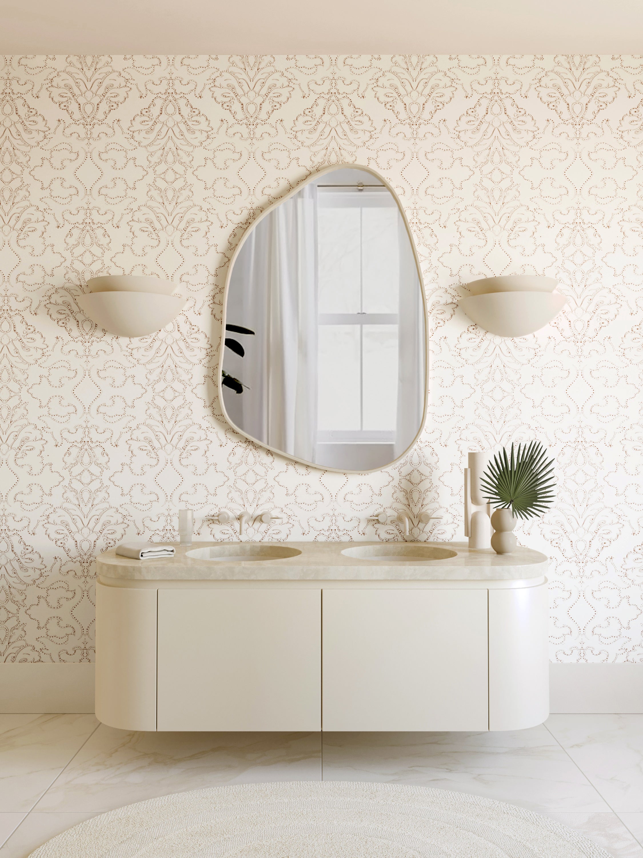 Western Damask© Wallpaper in Mojave