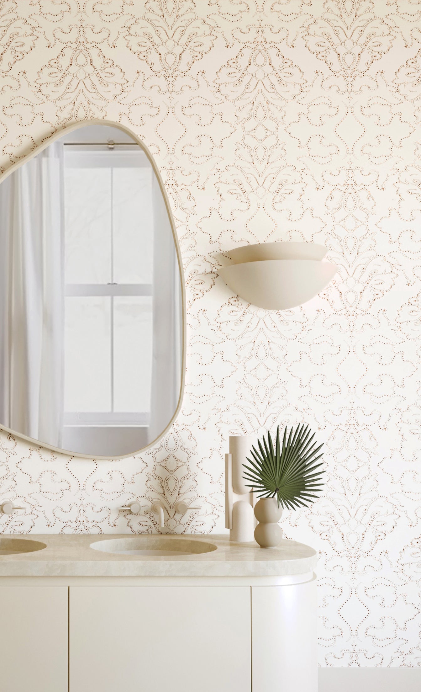 Western Damask© Wallpaper in Mojave