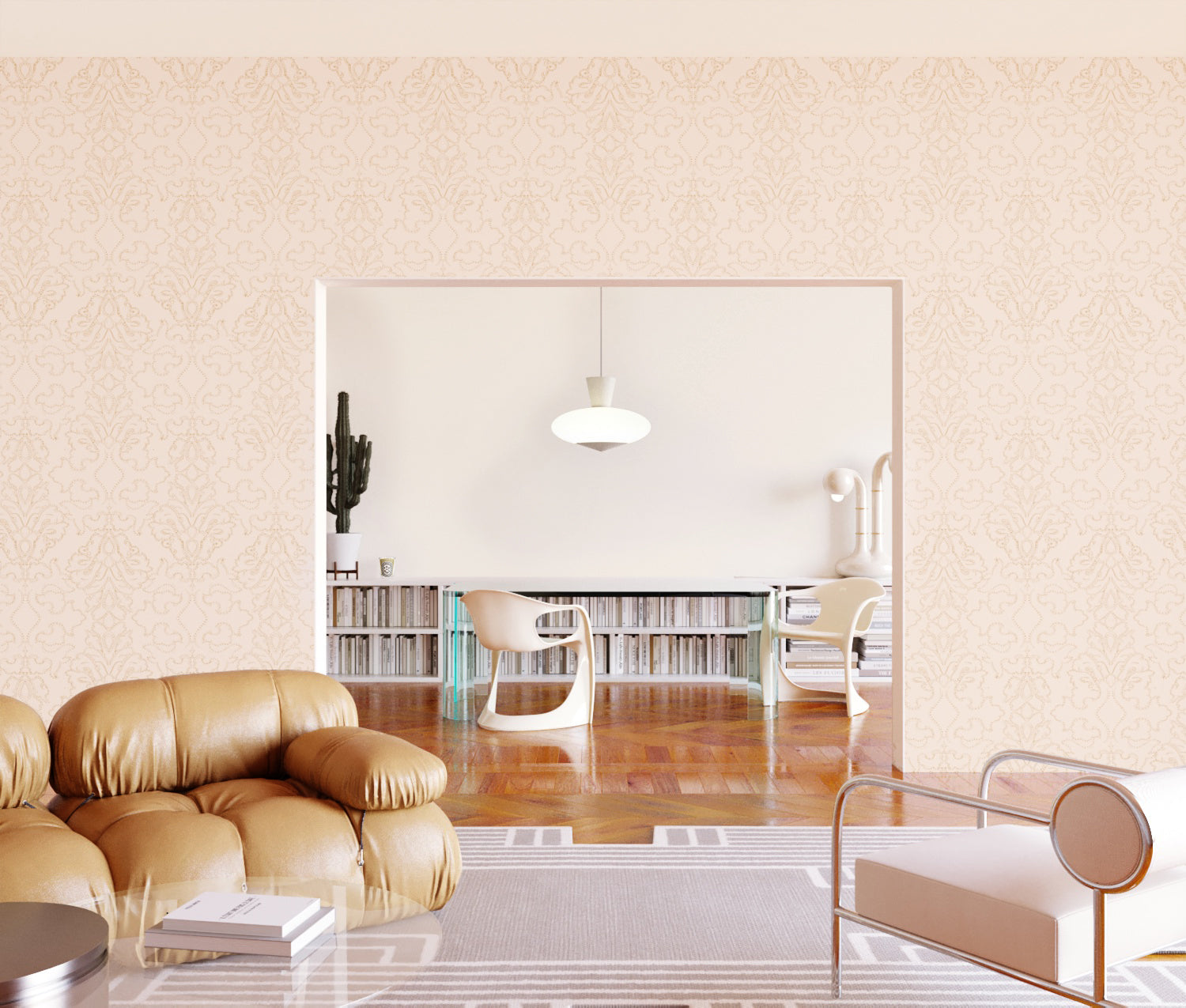 Western Damask© Wallpaper in Cob