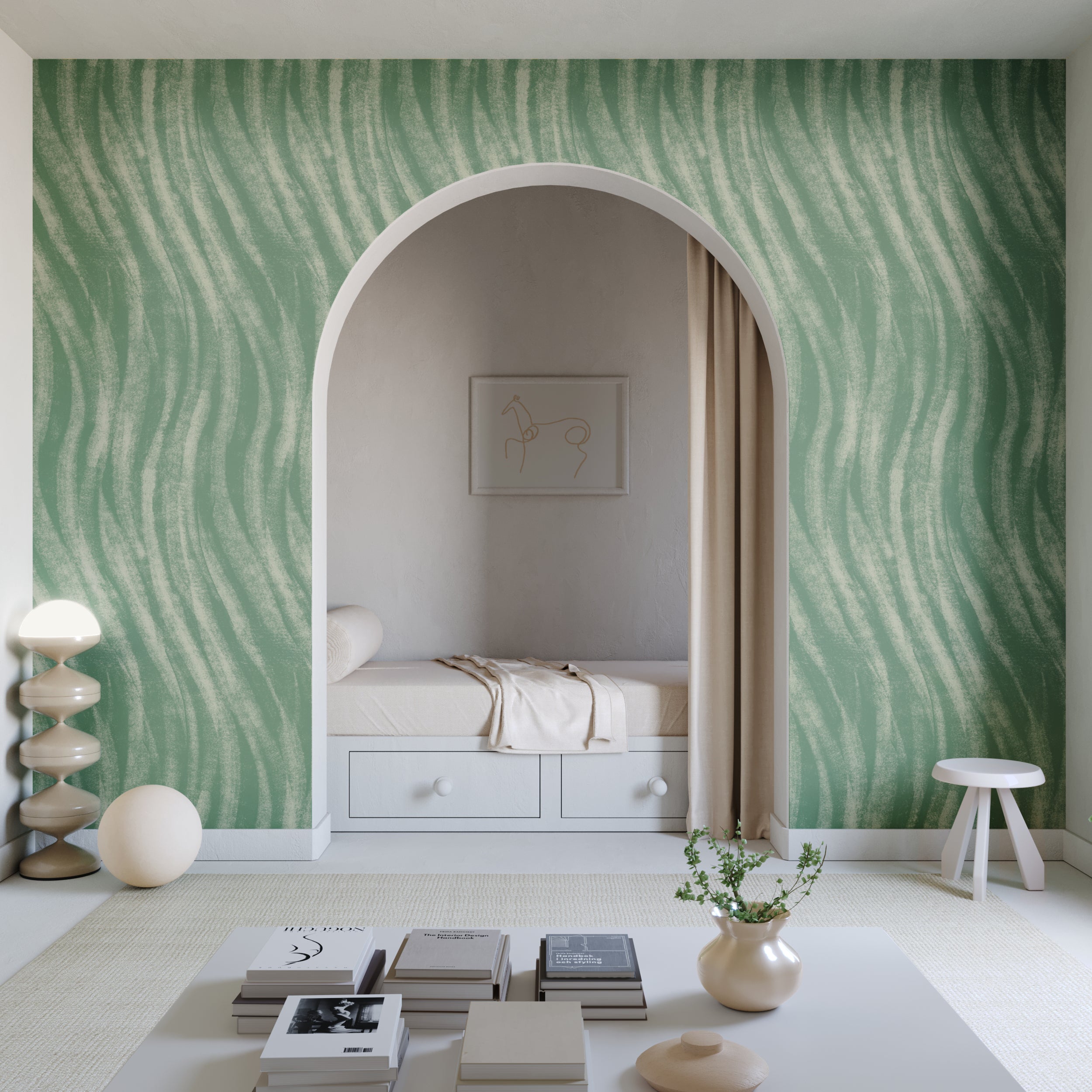 Western Trail© Wallpaper in Aloe