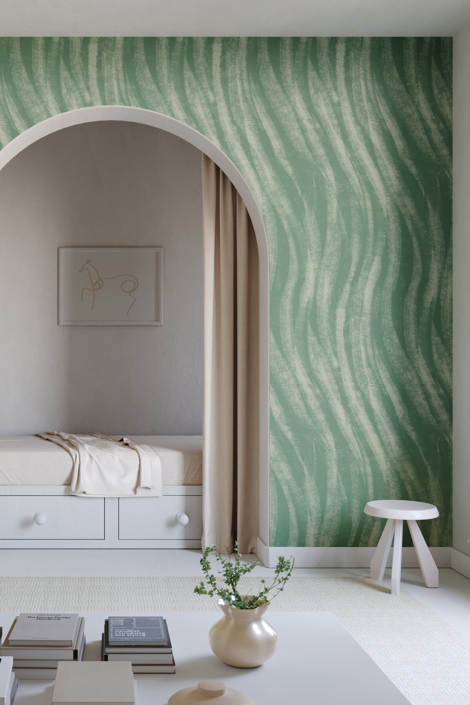 Western Trail© Wallpaper in Aloe