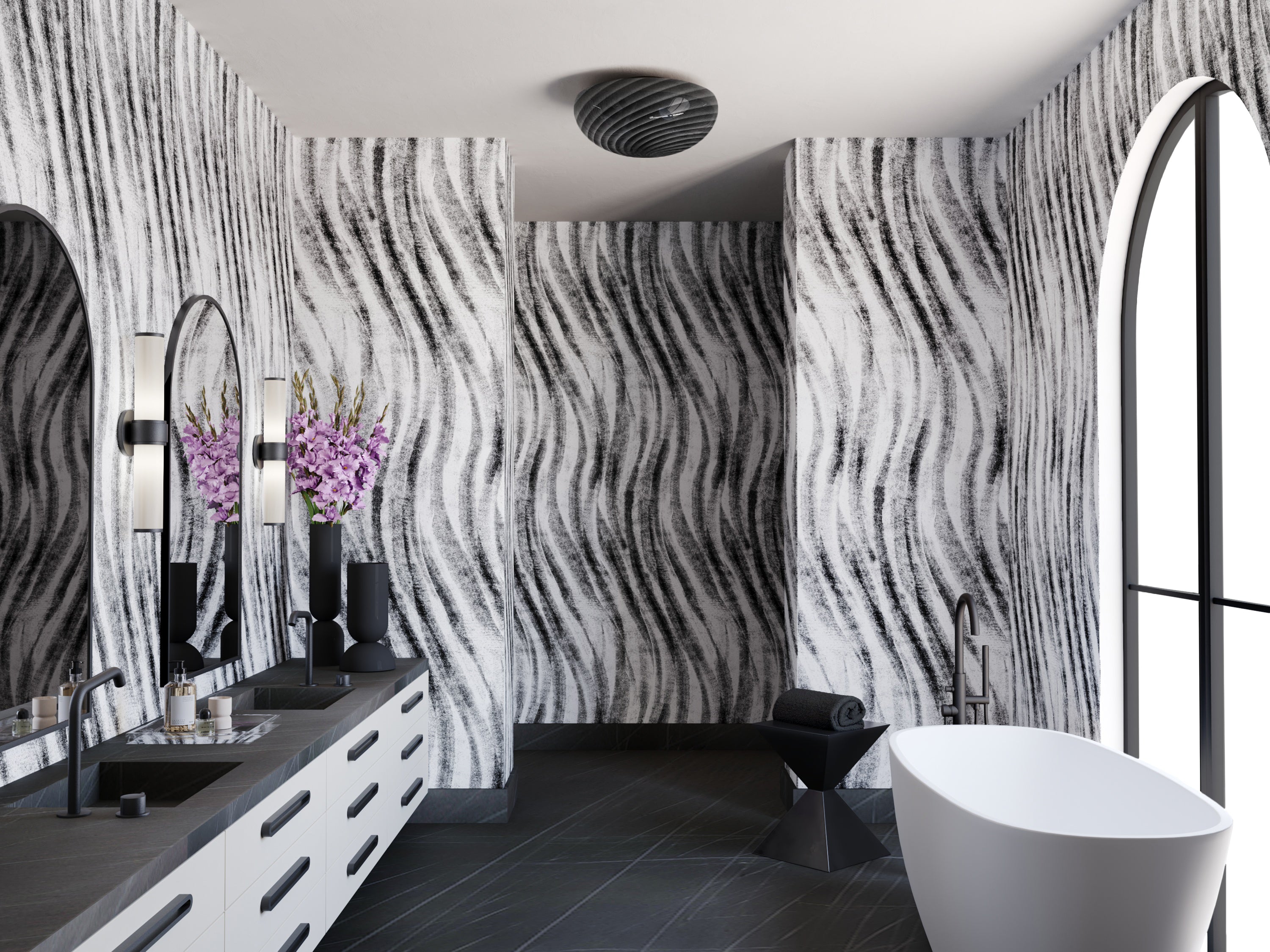 Western Trail© Wallpaper in Black + White