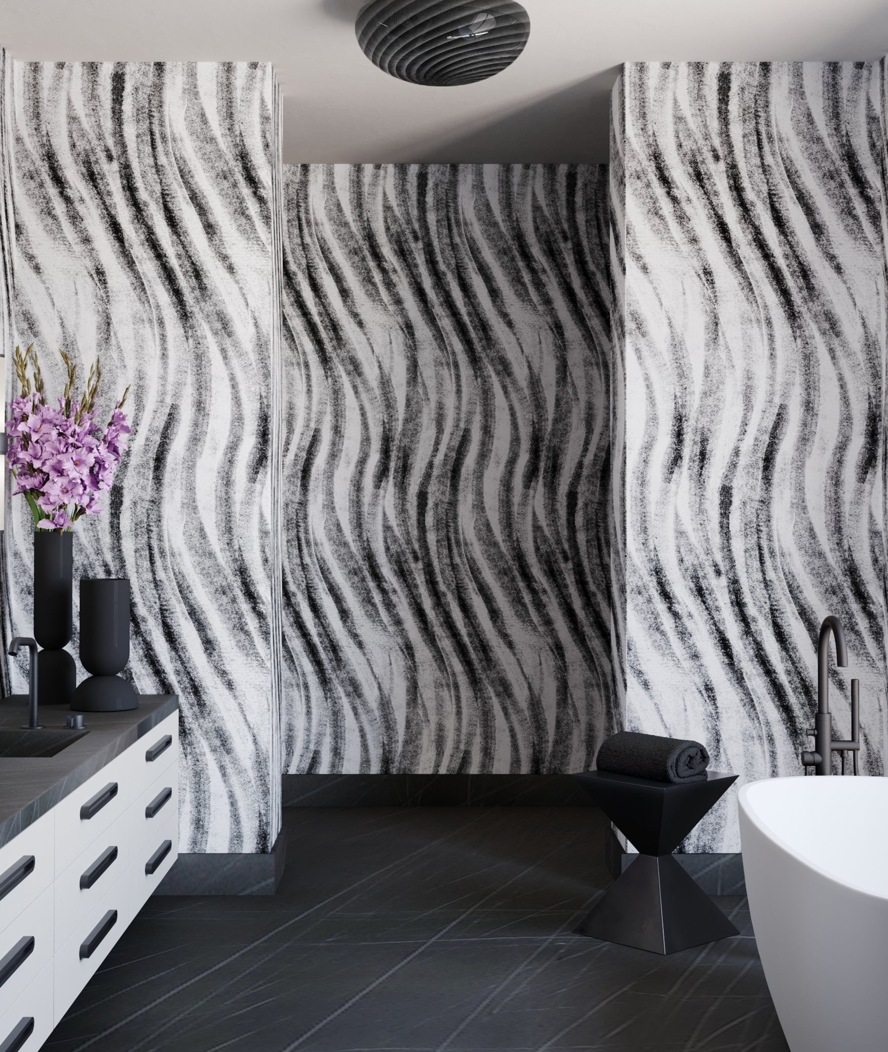 Western Trail© Wallpaper in Black + White