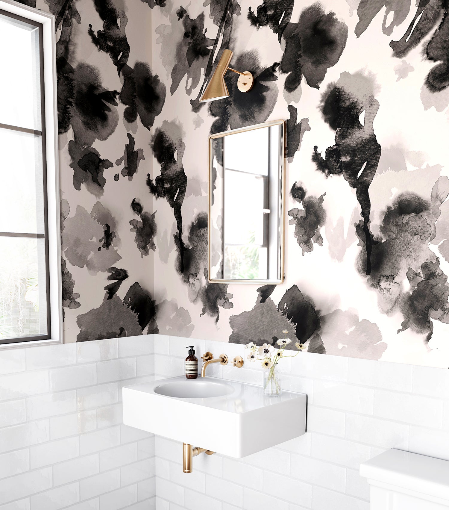 In the Flowers© Wallpaper in Black