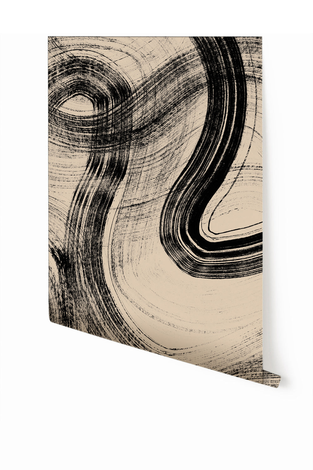 Sediment #1© Mural Wallpaper in Black + Tan