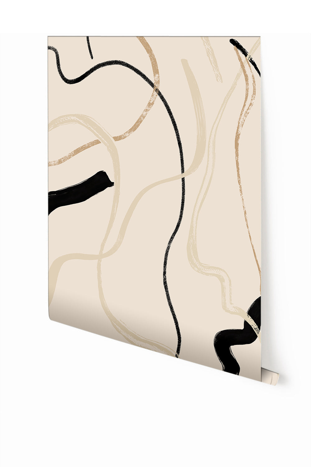 Terrain© Mural Wallpaper in Black + Nude