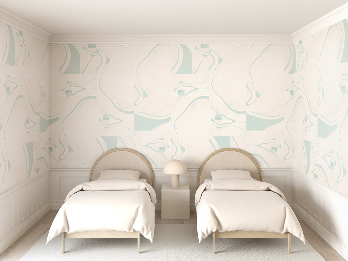 Magma© Wallpaper in Bleu