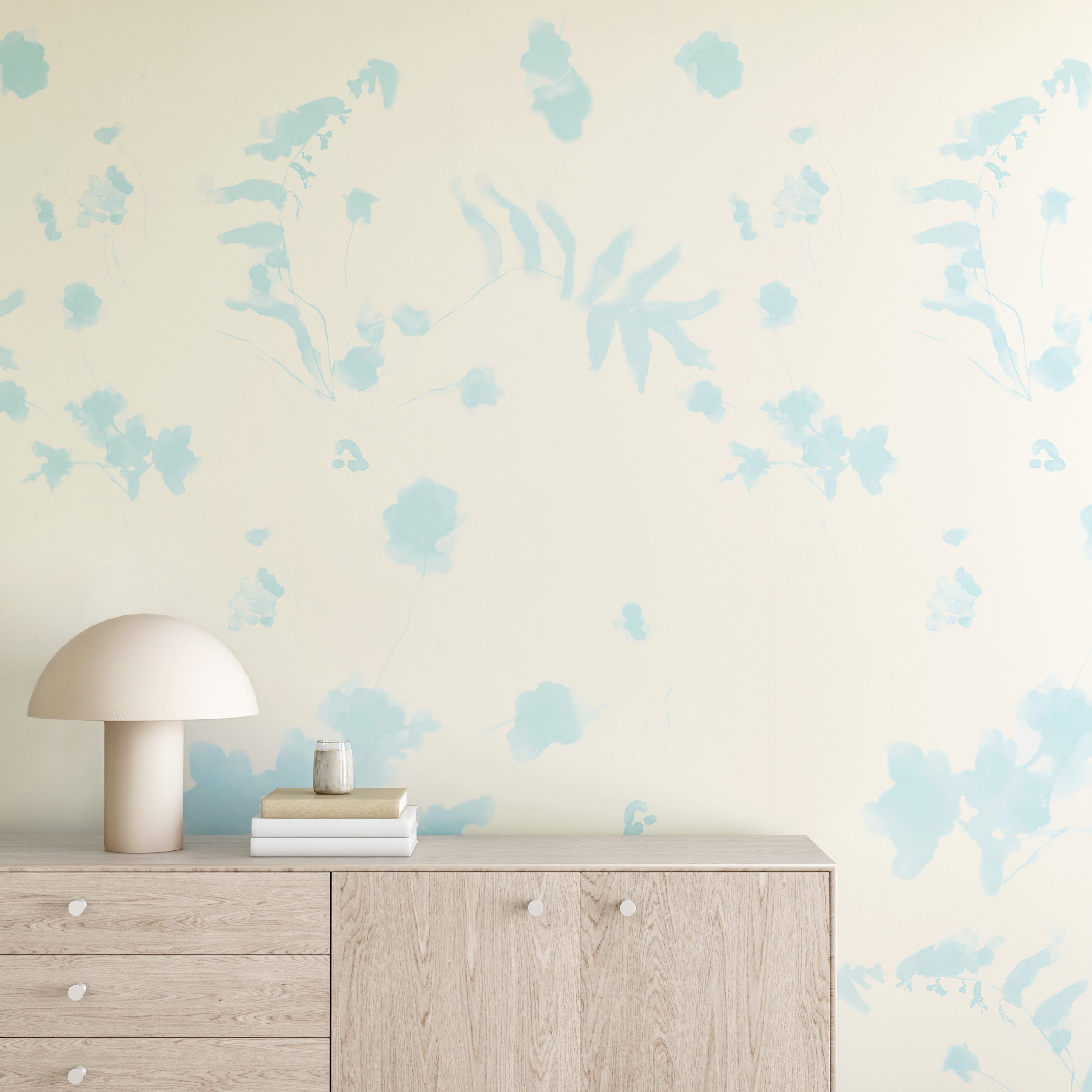 Greenhouse© Wallpaper in Pastel Blue