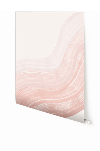 Sediment #4© Mural Wallpaper in Rose Pink