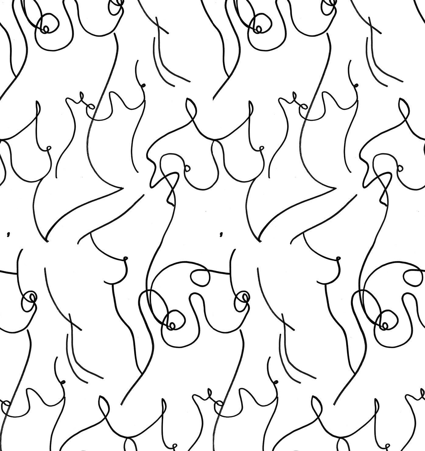 Bosom© Wallpaper in Black + White