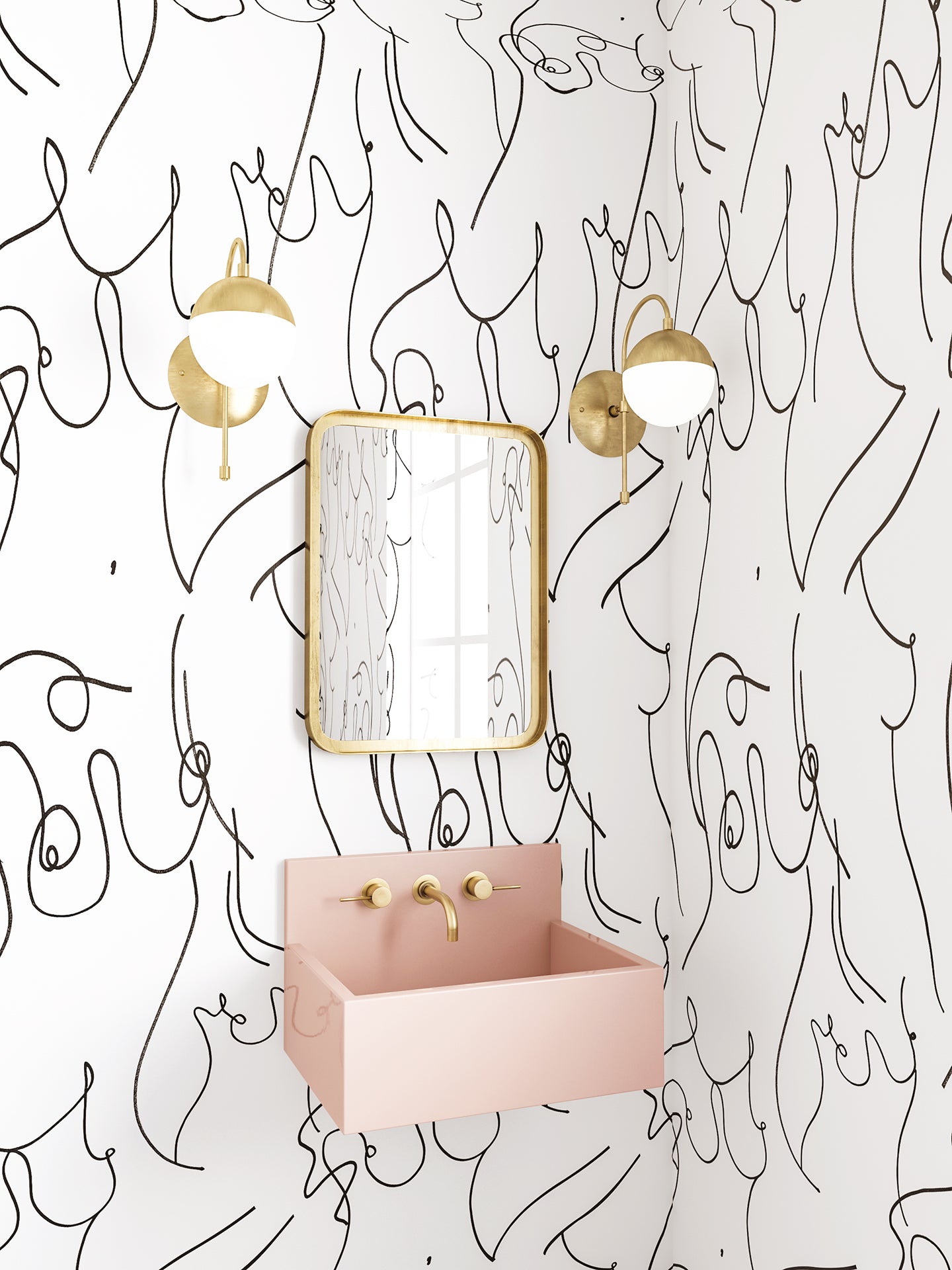 Bosom© Wallpaper in Black + White