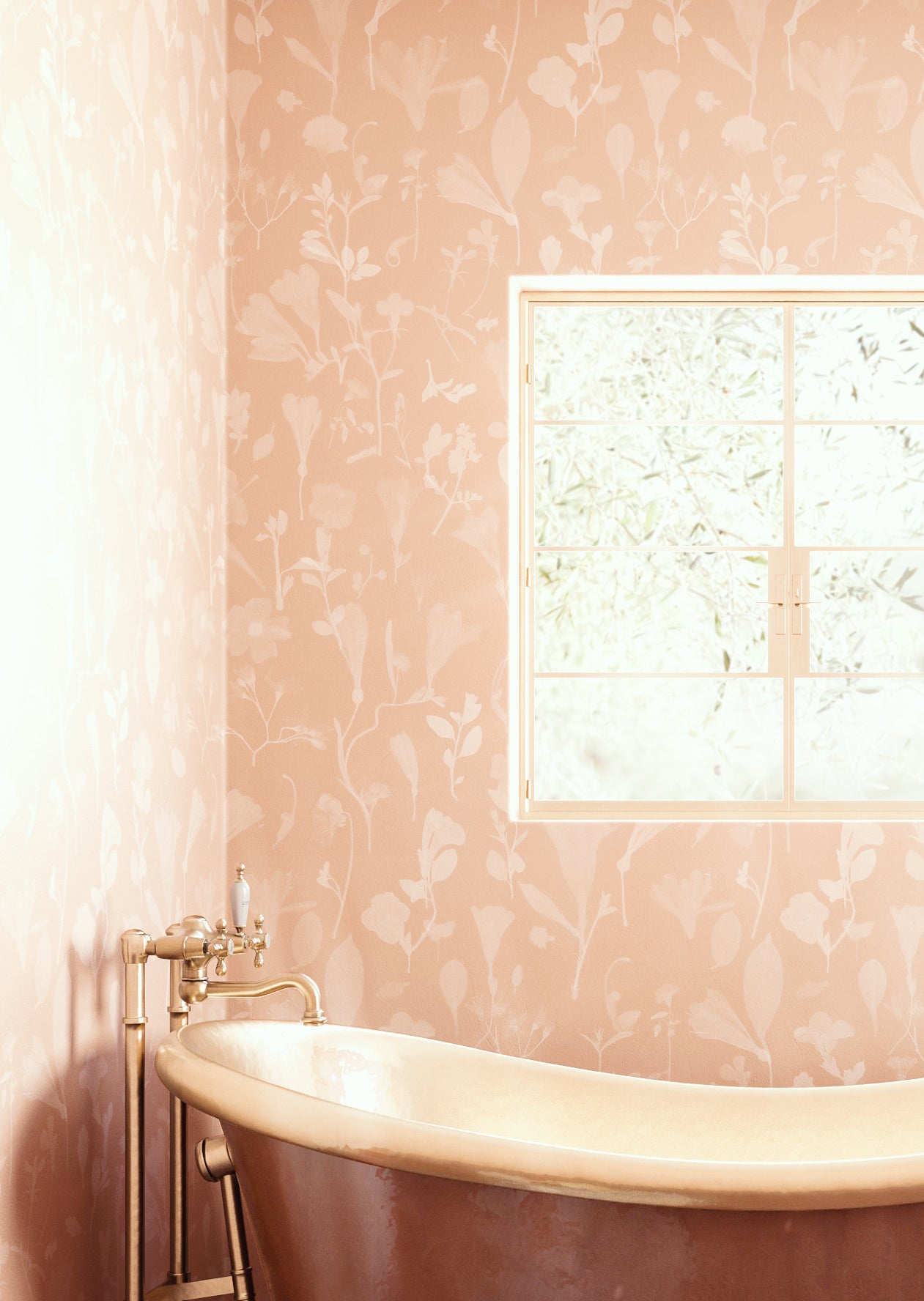 Botanic Bloom© Wallpaper in Coral