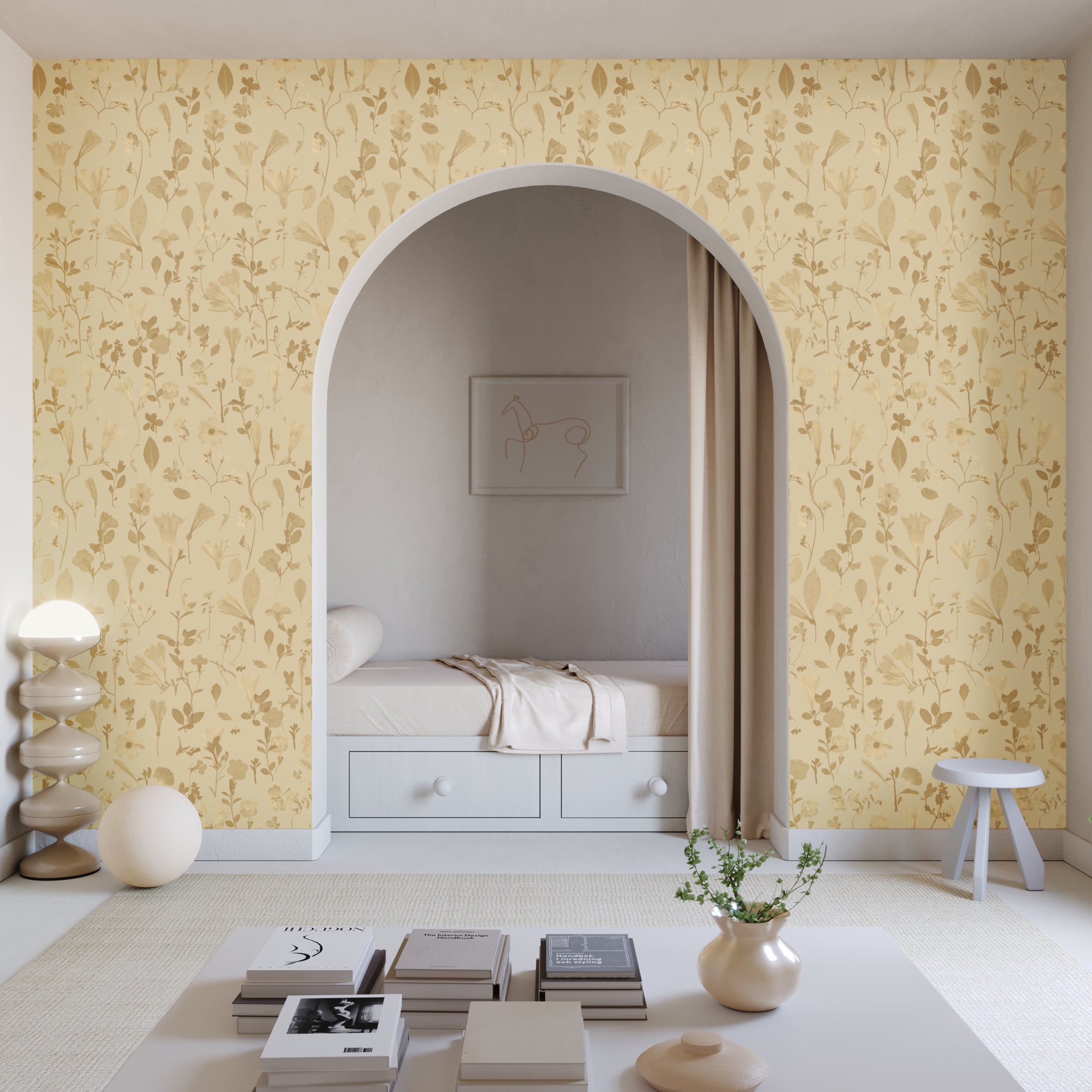 Botanic Bloom© Wallpaper in Gold