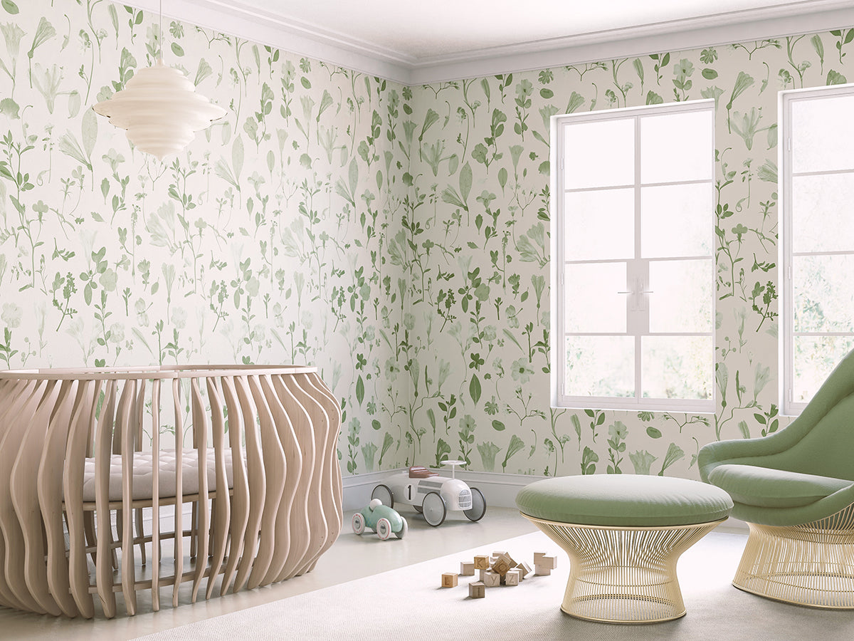 Botanic Bloom© Wallpaper in Sage