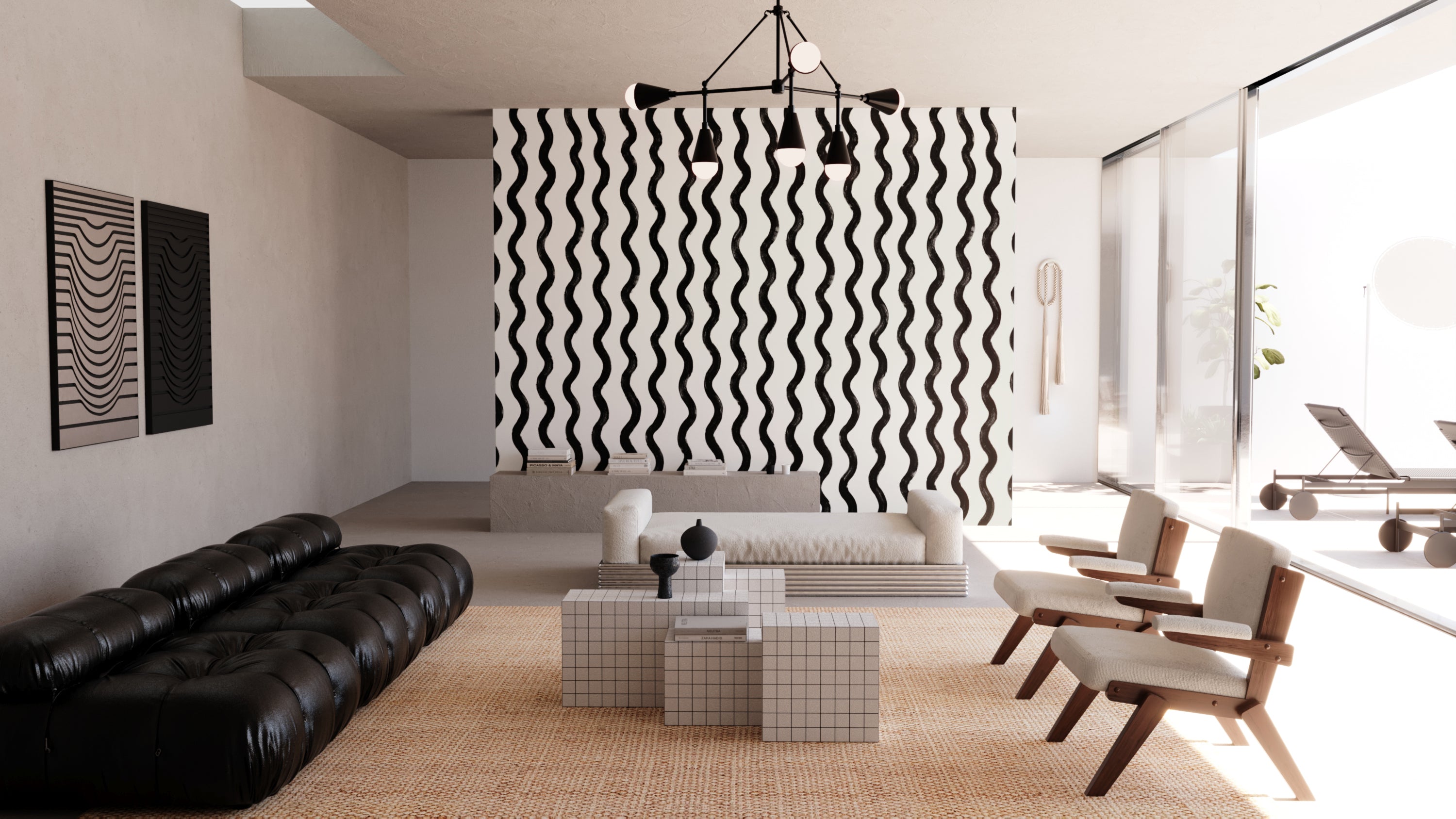 Cassette© Wallpaper in Black + White