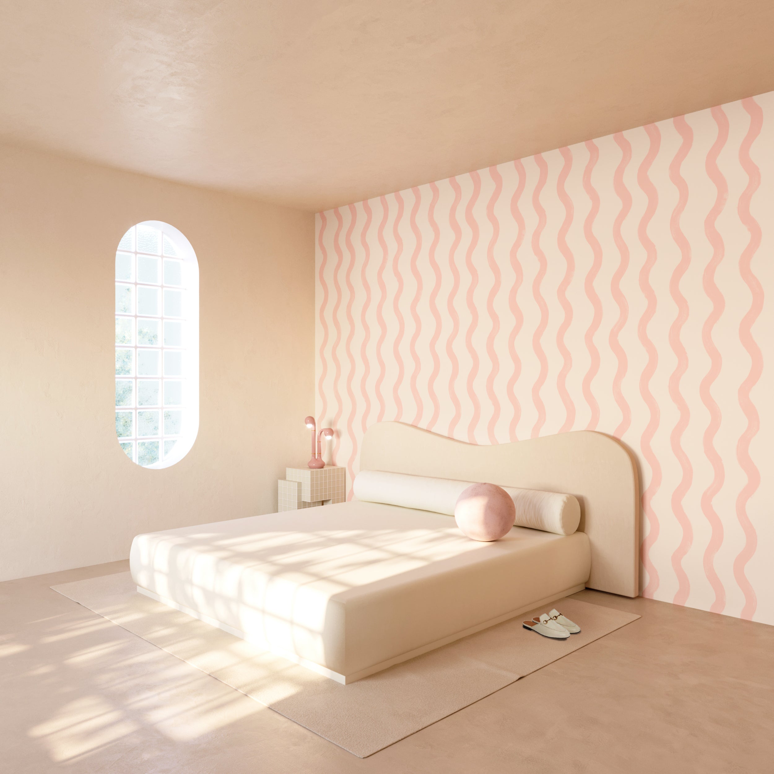 Cassette© Wallpaper in Petal